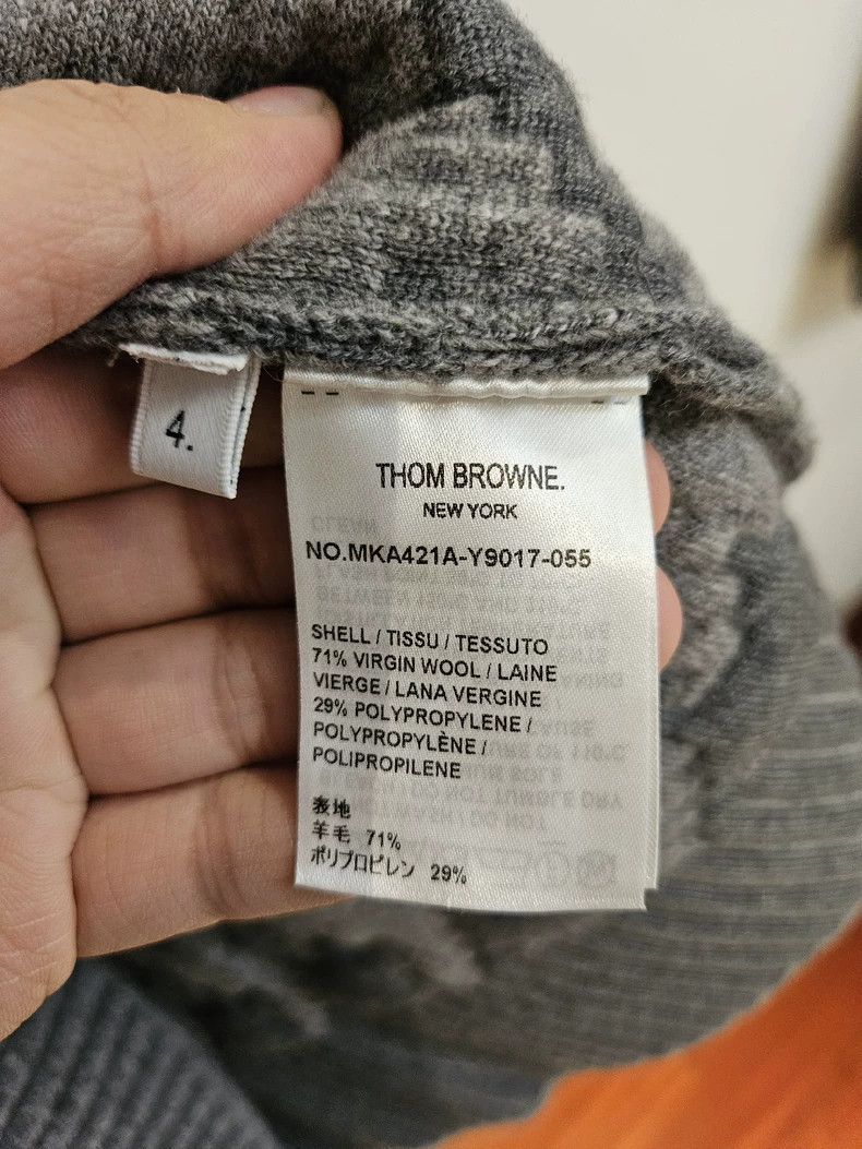 Thom Browne Thom Browne Gray thousand bird sweater Size US XL / EU 56 / 4 - 5 Thumbnail