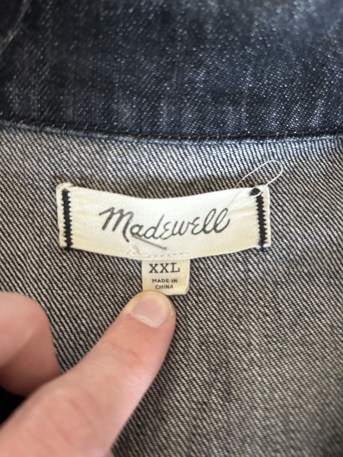 Madewell Madewell Dark Distressed Denim Jacket Oversized Size US XXL / EU 58 / 5 - 2 Thumbnail