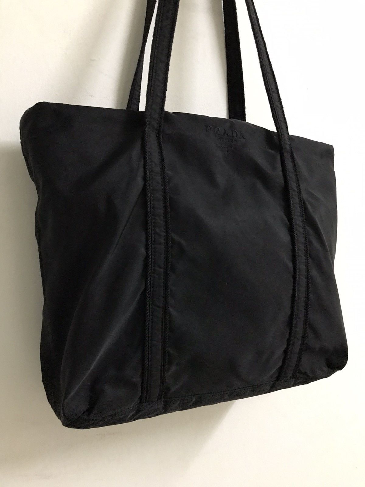 Prada Prada Tessuto Nero Nylon Tote Bag Size ONE SIZE - 3 Thumbnail