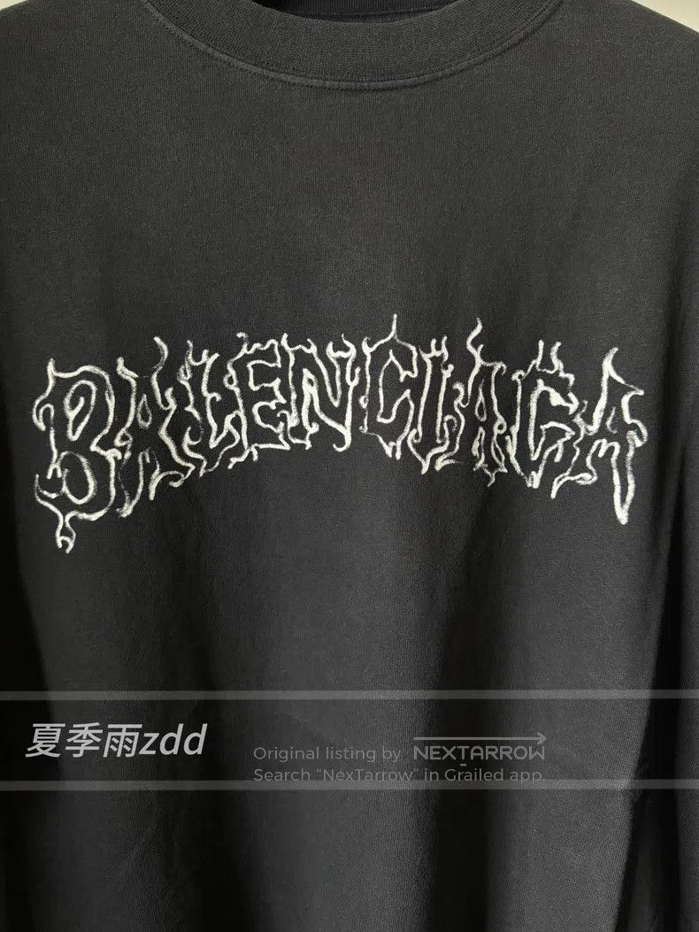 Balenciaga Balenciaga Washed out letter print short-sleeve T-shirt Size US M / EU 48-50 / 2 - 2 Thumbnail