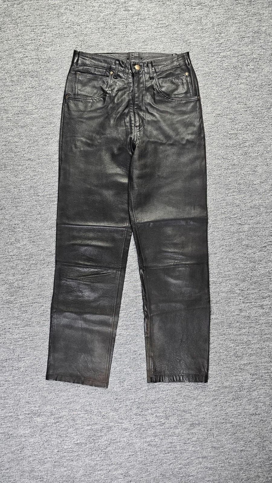 Other Buster Genuine Leather Pants Women W28 Black High Rise Size 28" / US 6 / IT 42 - 1 Thumbnail
