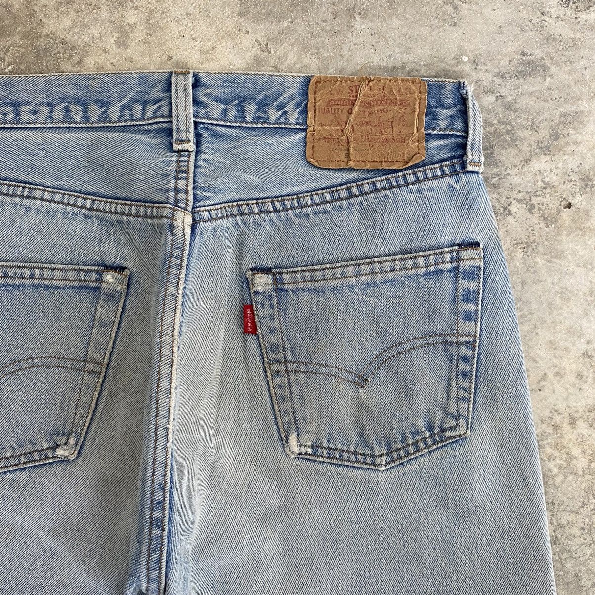 Levi's Vintage Levis 501 Stonewashed Blue Redline Distressed Jeans Size US 29 - 15 Thumbnail