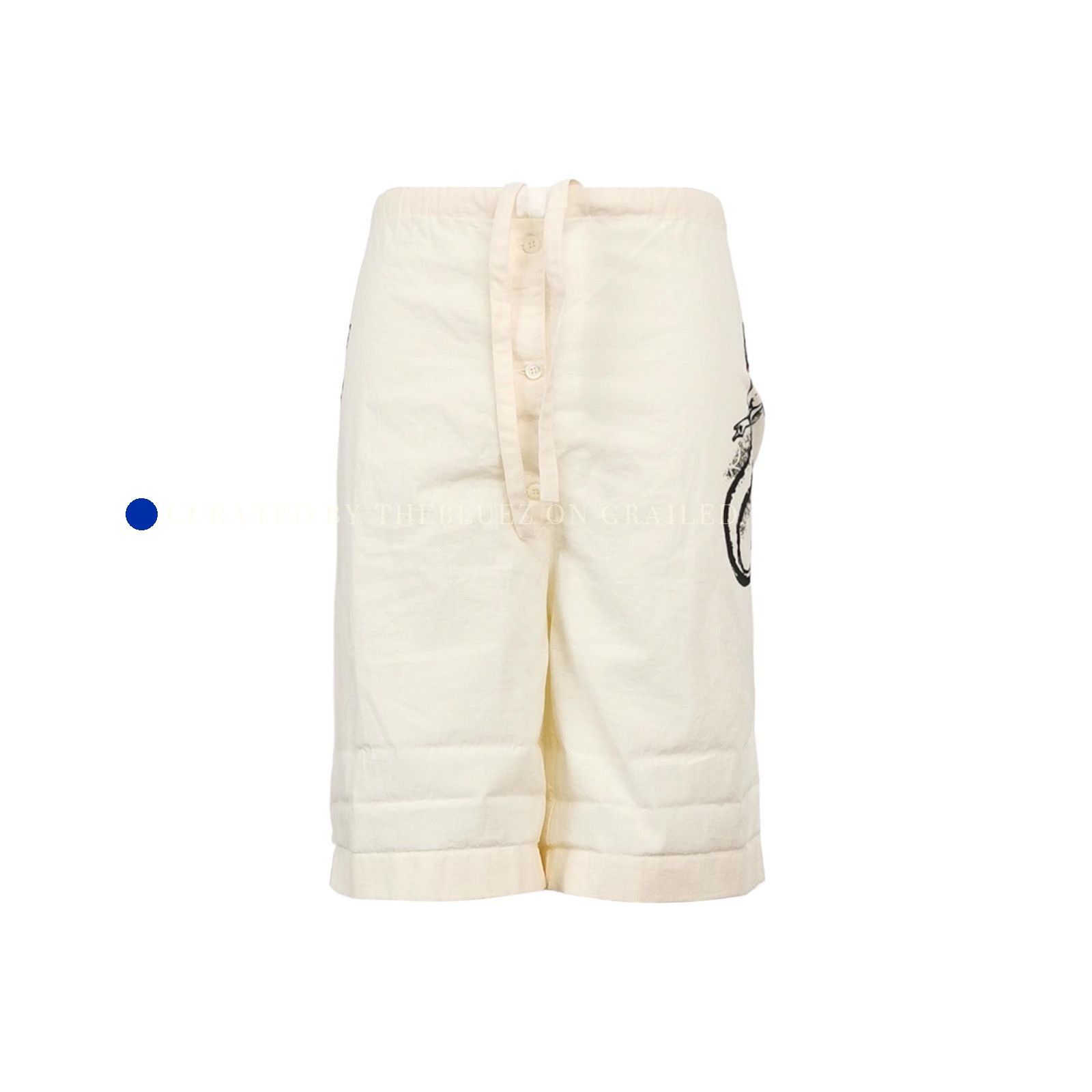Prada Mermaid Print Beige Shorts in Size 40 Size US 40 / EU 56 - 1 Thumbnail