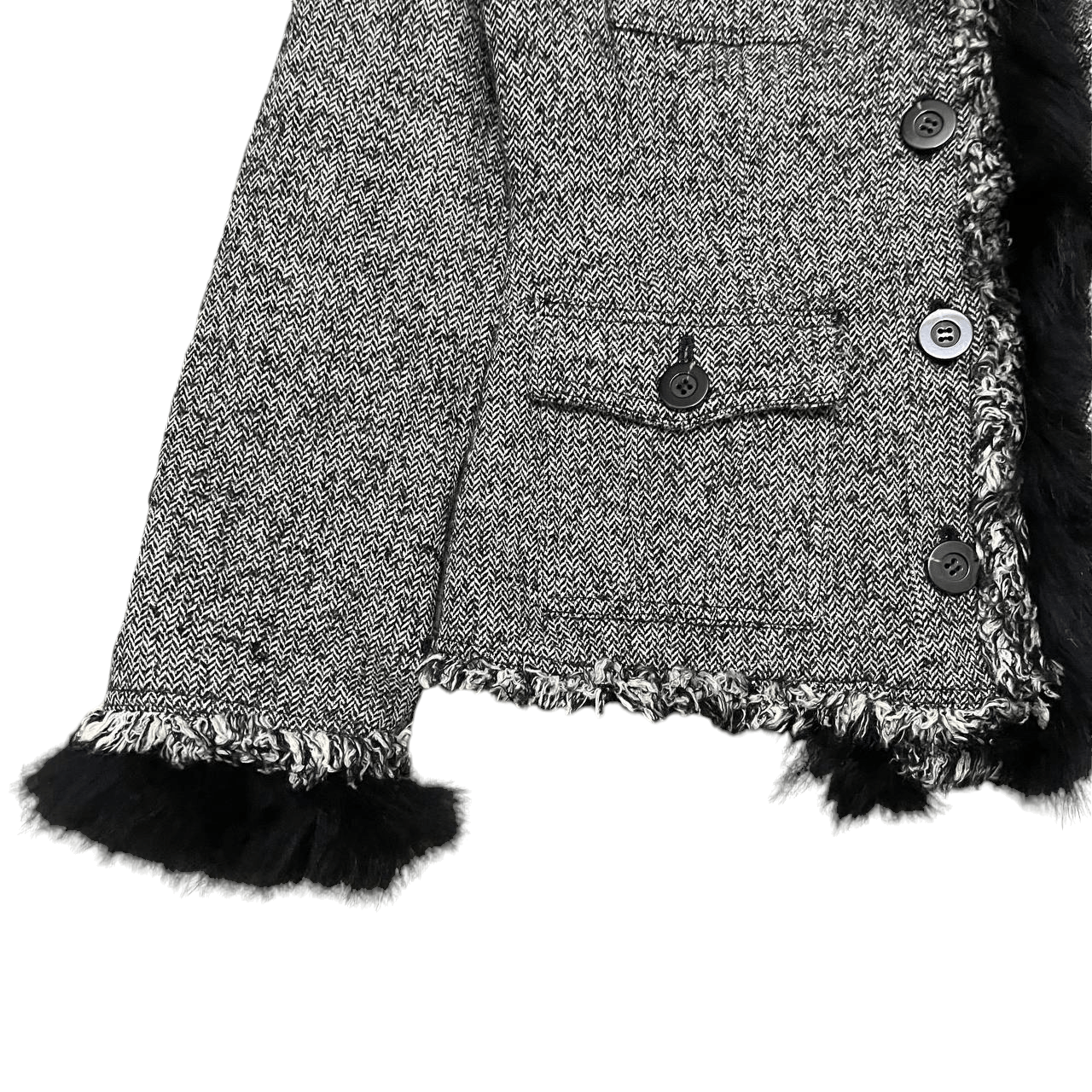 If Six Was Nine Vintage Japanese Brand Raccoon Rabbit Fur Punk Jacket goa Size M / US 6-8 / IT 42-44 - 3 Thumbnail