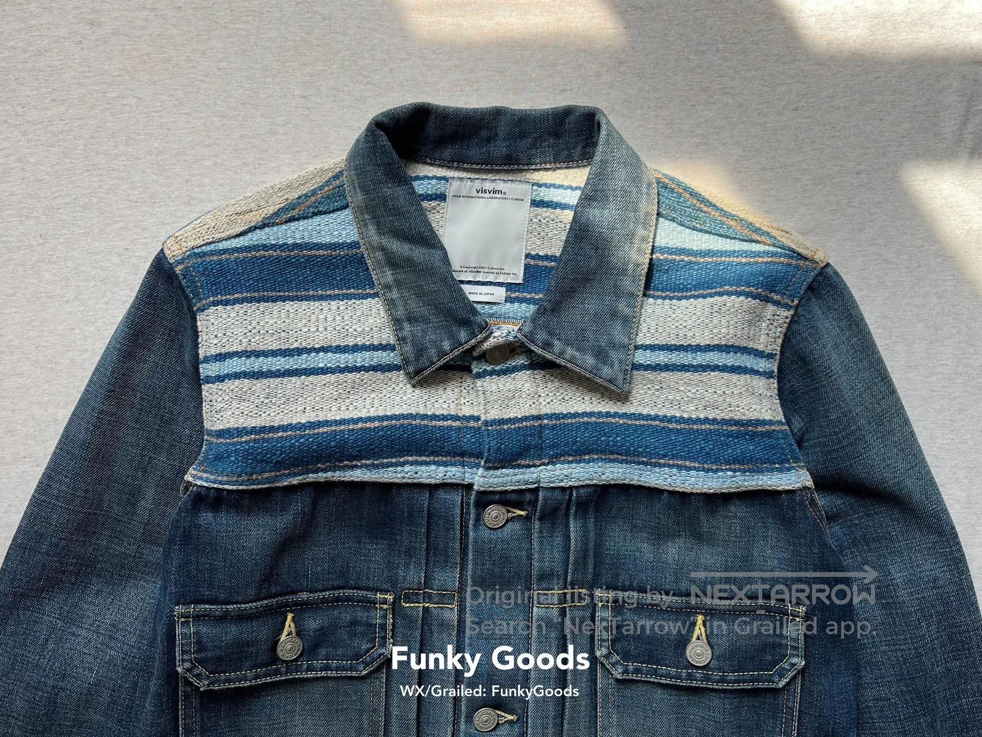 Visvim Visvim 101 Jkt Indigo Stripe Tokyo Exclusive. Size US L / EU 52-54 / 3 - 3 Thumbnail