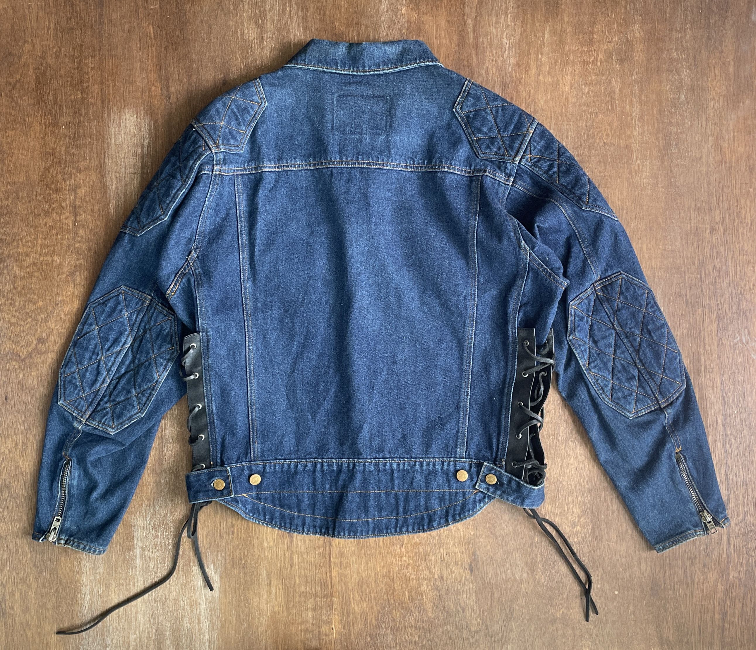 Kadoya KADOYA K Denim Leather Trim Jacket Size US L / EU 52-54 / 3 - 10 Thumbnail