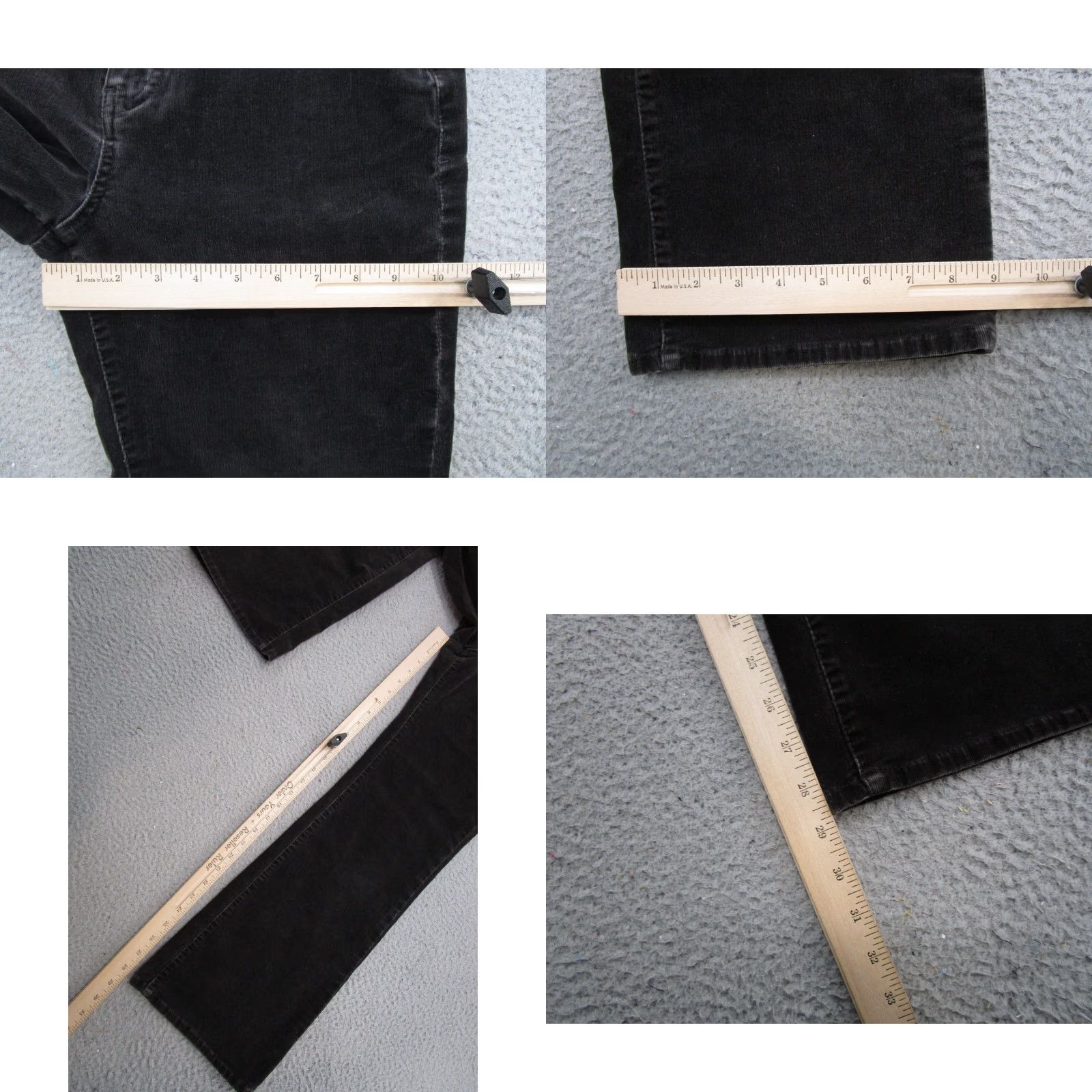 AG Jeans Jag Jeans Women's Casual Black Corduroy Pants Stretch 8P 29x29 Size 30" / US 8 / IT 44 - 8 Thumbnail