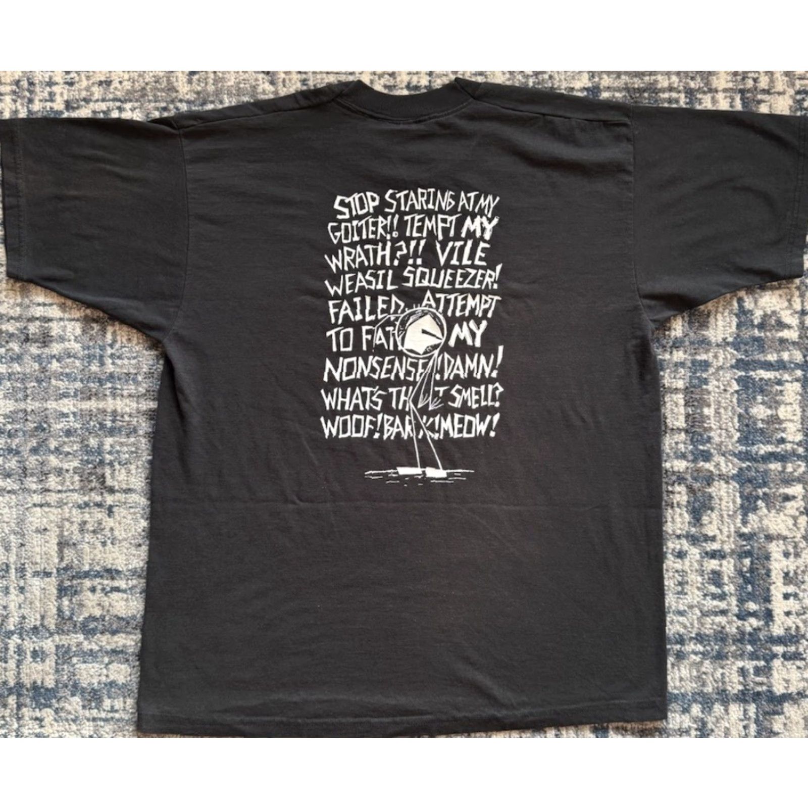 Fruit Of The Loom VINTAGE 90s Happy Noodle Boy T Shirt XL Jhonen Vasquez Invader Zim Comics Movie Shirt Herren Black XL Size US XL / EU 56 / 4 - 3 Thumbnail
