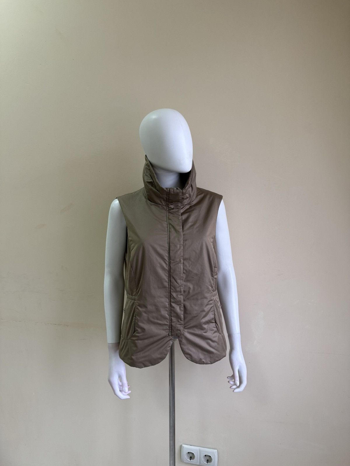 Brunello Cucinelli Brunello Cucinelli Womens Brown Lana Wool Vest Size 48 Size XL / US 12-14 / IT 48-50 - 2 Thumbnail