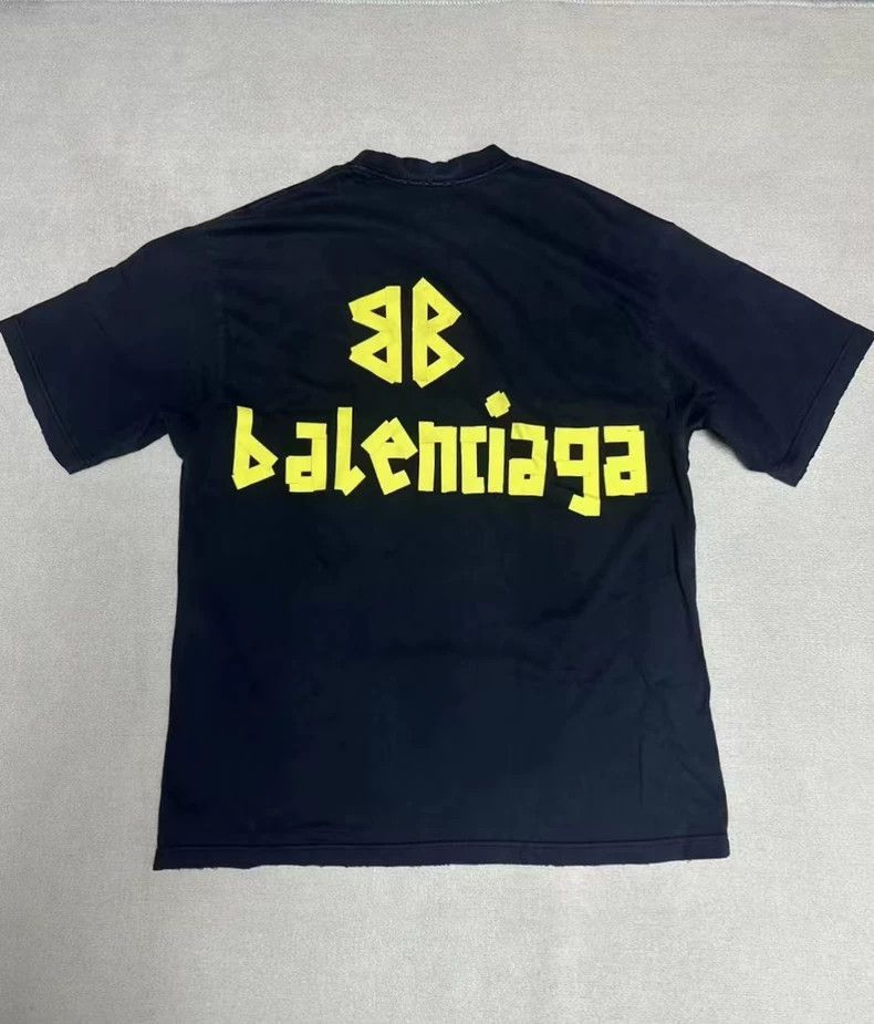 Balenciaga Balenciaga 23SS T-Shirt With Tape Design-2506 Size US M / EU 48-50 / 2 - 2 Thumbnail