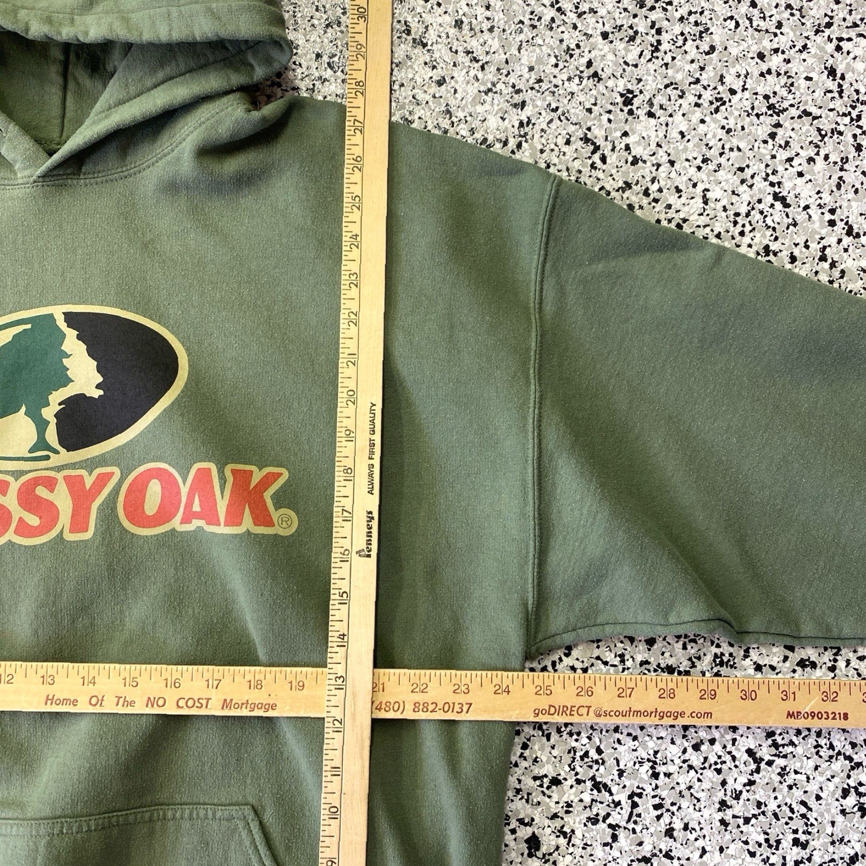 Vintage Mossy Oak Hoodie Pullover Mens 2XL Green Camouflage Camo Sweatshirt Long Sleeve Crew Neck Size US XXL / EU 58 / 5 - 2 Thumbnail
