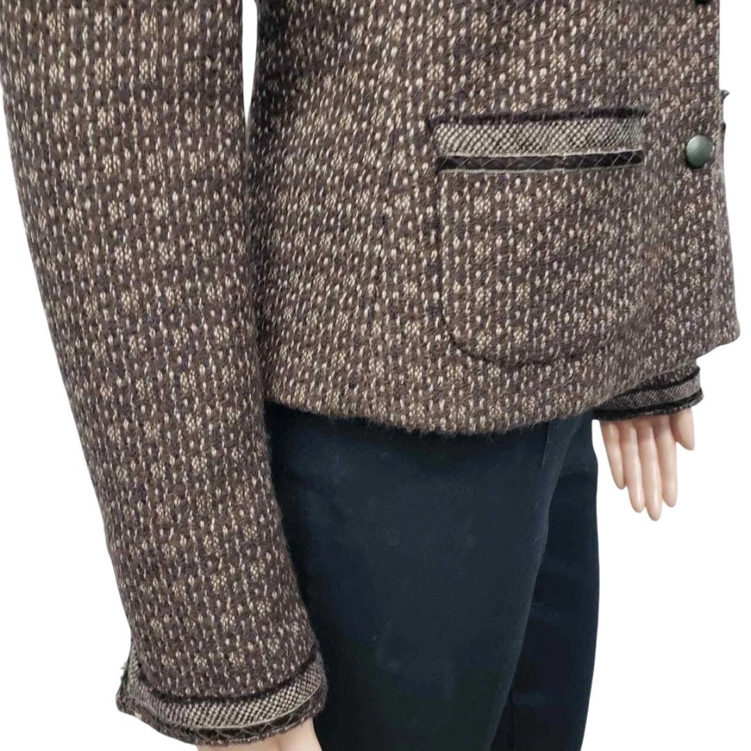 Elie Tahari Elie Tahari Tweed Blazer Jacket Velvet Trim Reversible XS/S Size XS / US 0-2 / IT 36-38 - 8 Thumbnail
