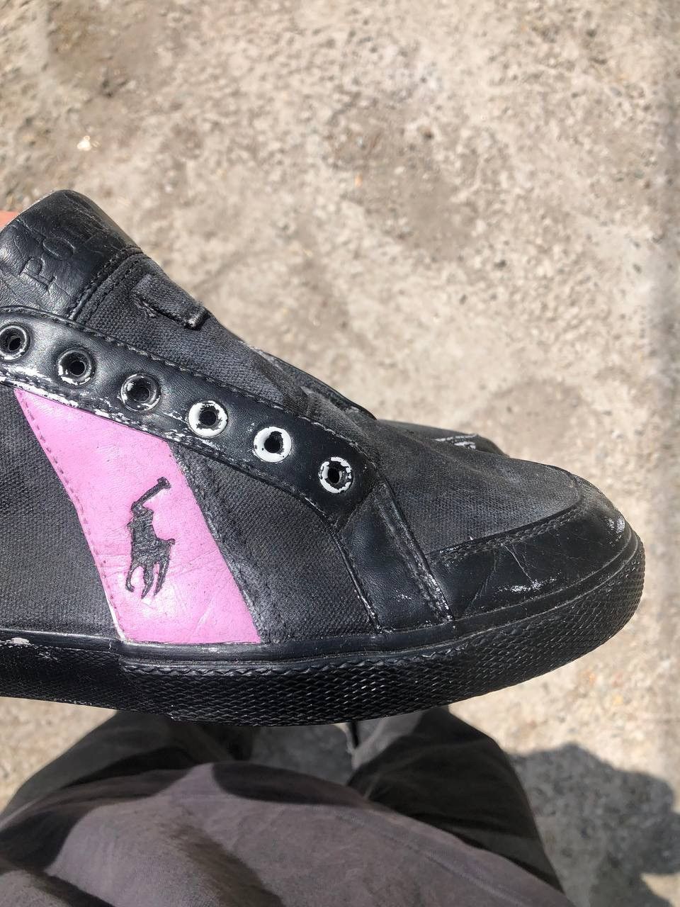 Vintage VERY RARE POLO RALPH LAUREN DESIGNER SNEAKERS RETRO Y2K 90s Size US 12 / EU 45 - 6 Thumbnail