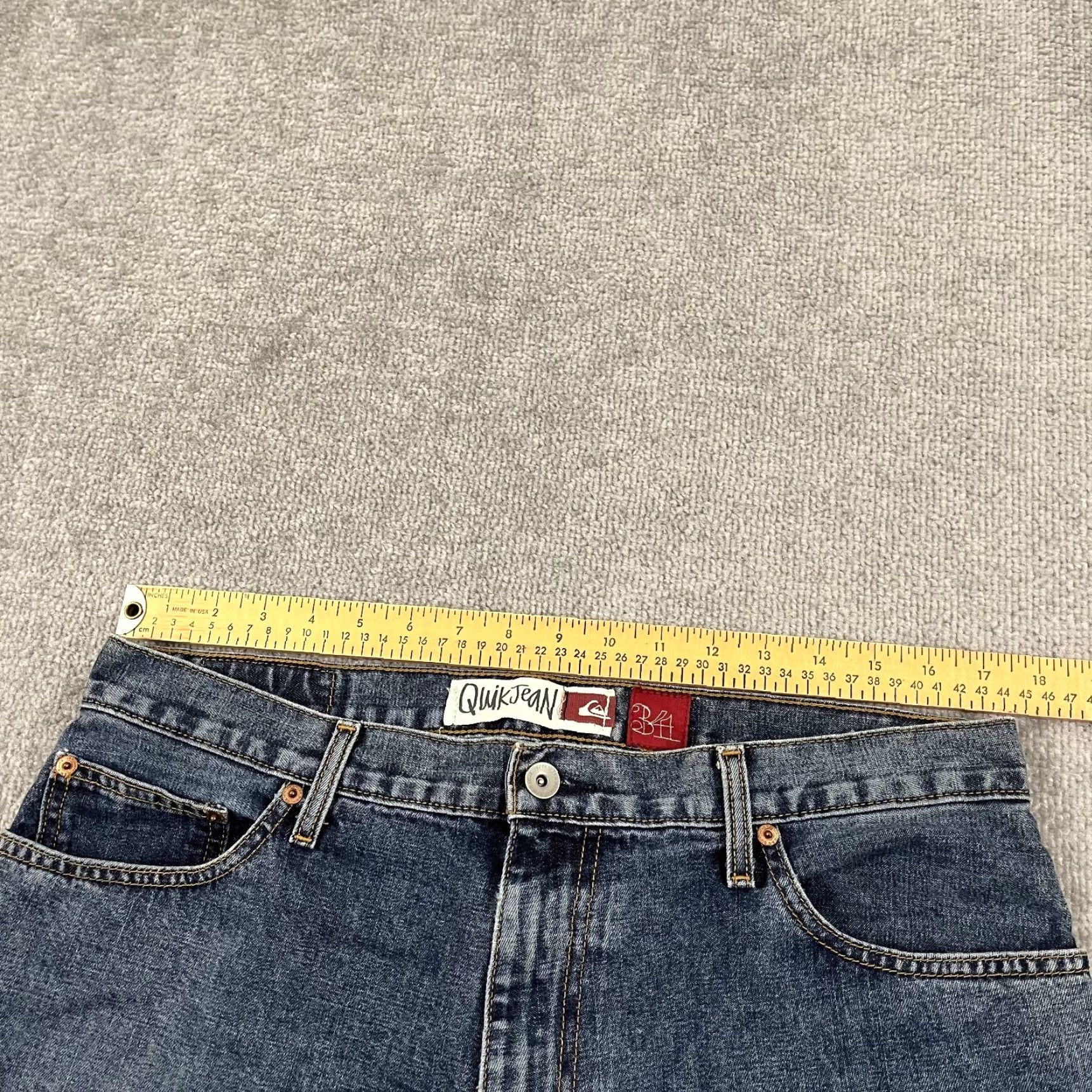 Quiksilver VINTAGE Quiksilver Jeans Mens 34x32 Wide Leg Denim Retro Y2K Skater, 90s, Classic, Blue Size US 34 / EU 50 - 4 Thumbnail