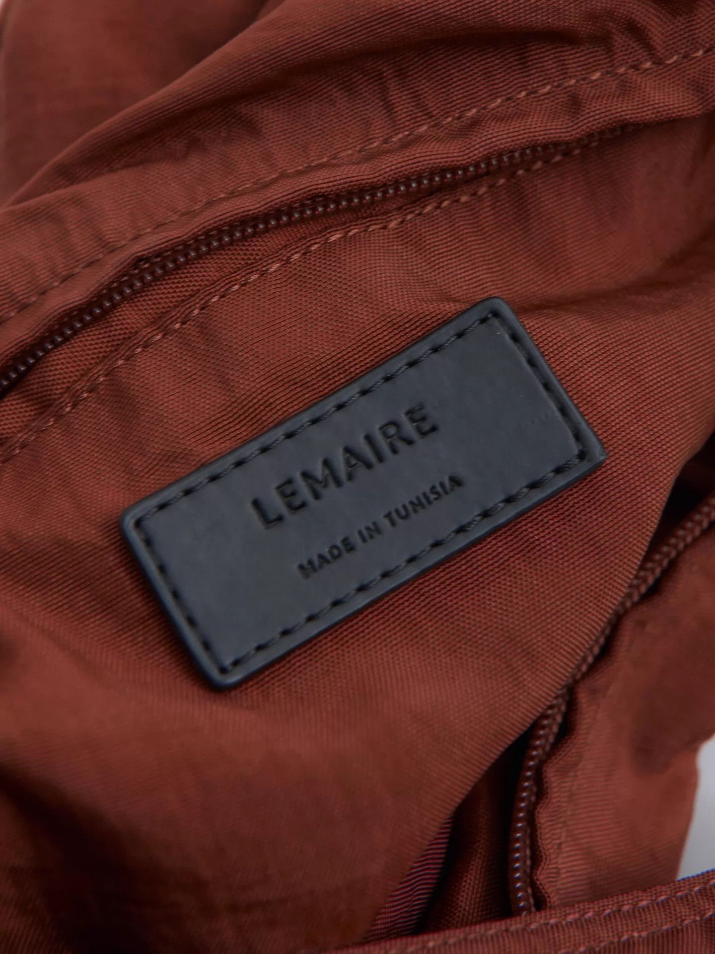 Lemaire LEMAIRE Brick Red Solf Game Nylon Shoulder Bag (S) Size ONE SIZE - 7 Thumbnail