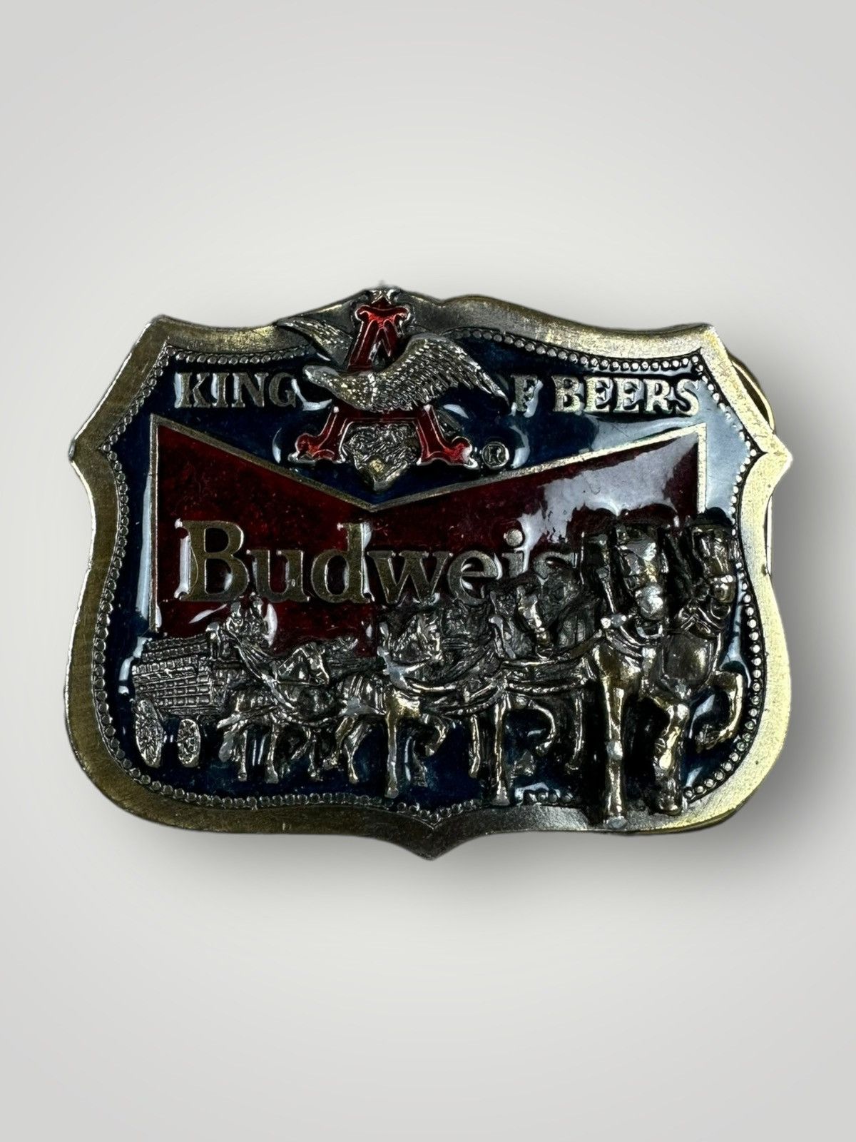 Budweiser Budweiser vintage belt buckle horses USA Size ONE SIZE - 1 Thumbnail