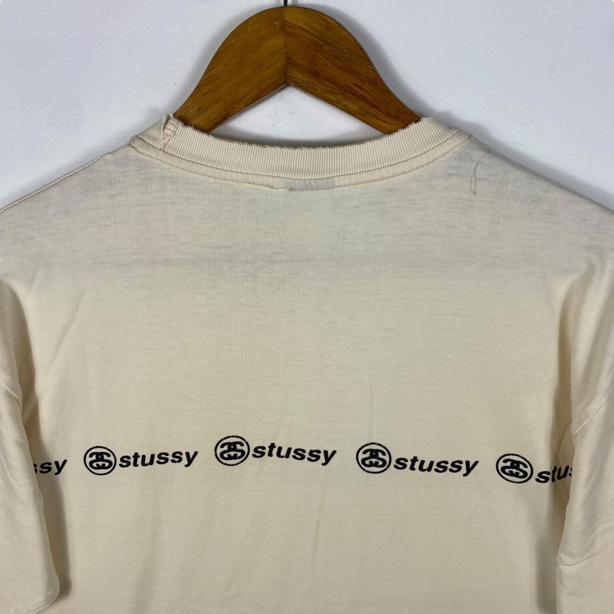 Stussy Vintage 90's STUSSY Logo Graphic Distressed Tee Shirt Medium Size US M / EU 48-50 / 2 - 5 Thumbnail