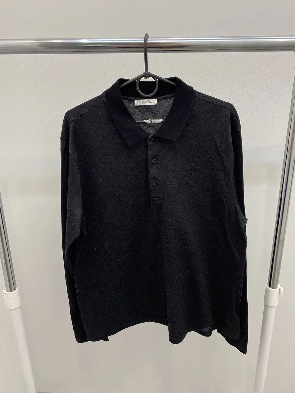 Versace Versace Collection Long Sleeve Polo Tee T-shirt Size US XL / EU 56 / 4 - 1 Thumbnail
