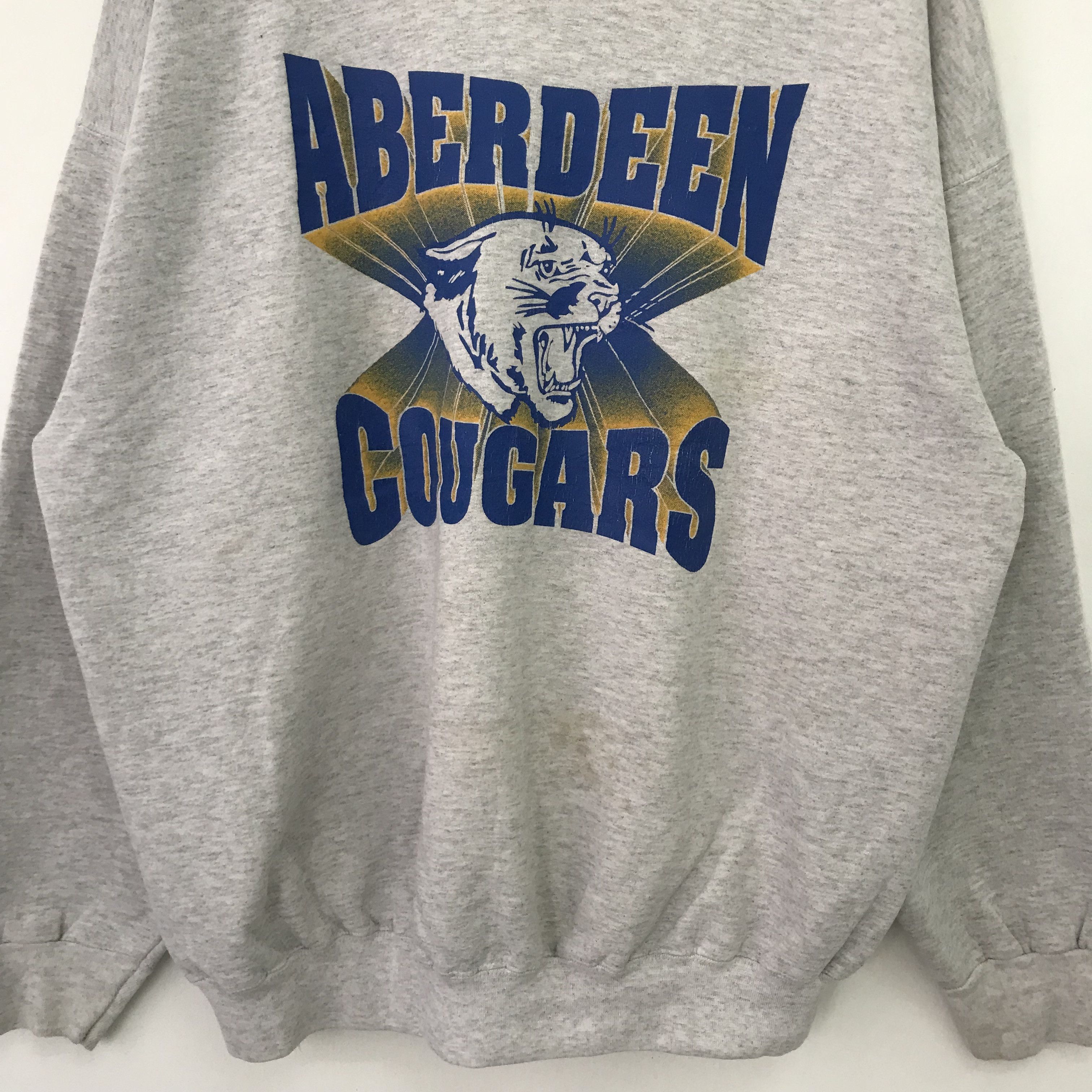 Vintage Vintage Aberdeen Cougars Gray Sweatshirt - 657 Size US XL / EU 56 / 4 - 3 Thumbnail