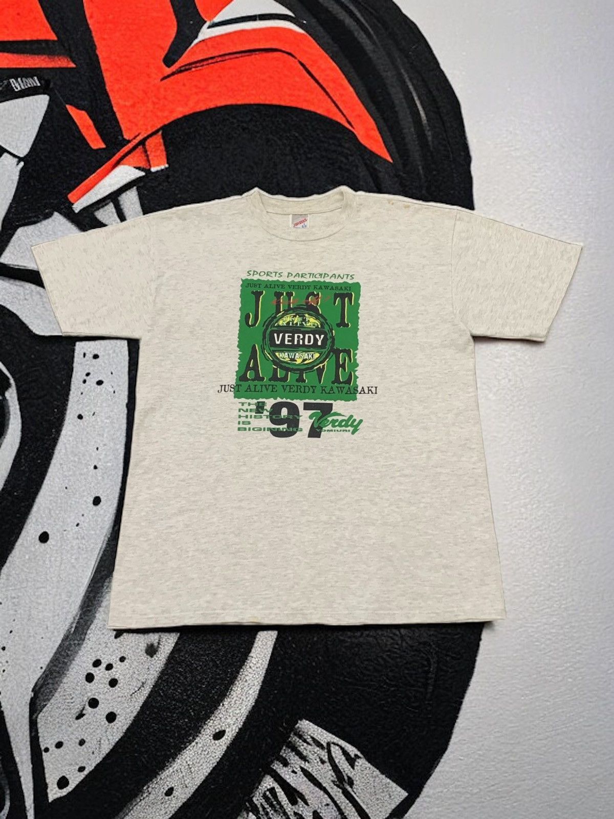 Jerzees × Vintage Vintage JLeague Tokyo Verdy Kawasaki 1997 Merchandise Size US L / EU 52-54 / 3 - 1 Thumbnail
