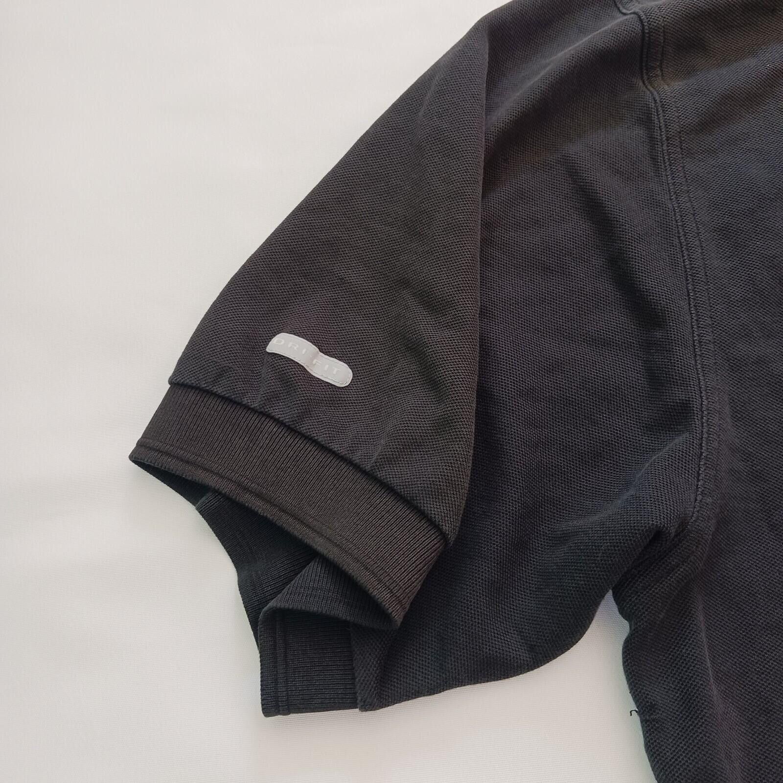 Nike Vintage Nike Team Dri Fit 2-Button Mens Black Polo Shirt 2XL Size US XXL / EU 58 / 5 - 7 Thumbnail
