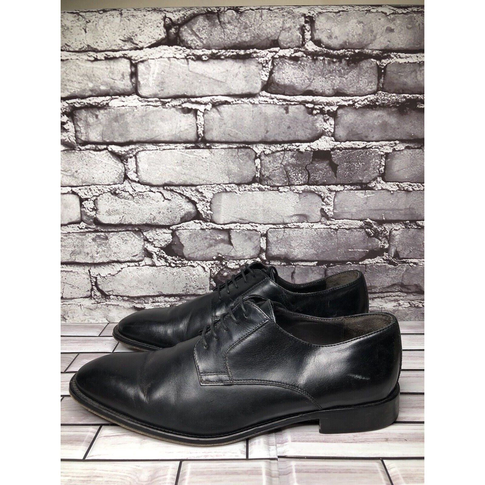 To Boot New York To Boot New York NUOVO Black Leather Lace Up Dress Oxfords M Size US 11 / EU 44 - 1 Thumbnail