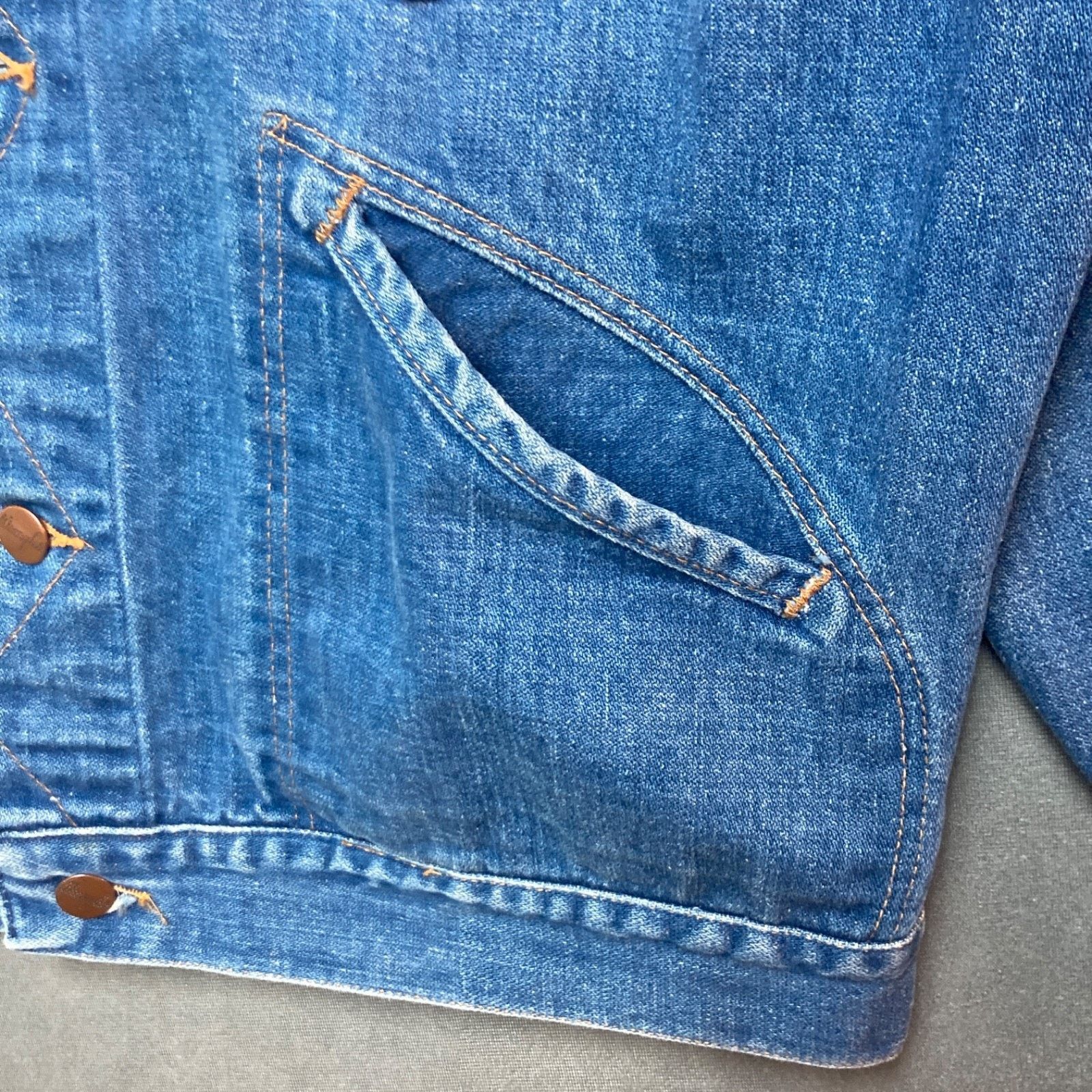 Wrangler Wrangler Trucker Jacket Blue Denim Made in USA 70s Size 44 Size US L / EU 52-54 / 3 - 11 Thumbnail