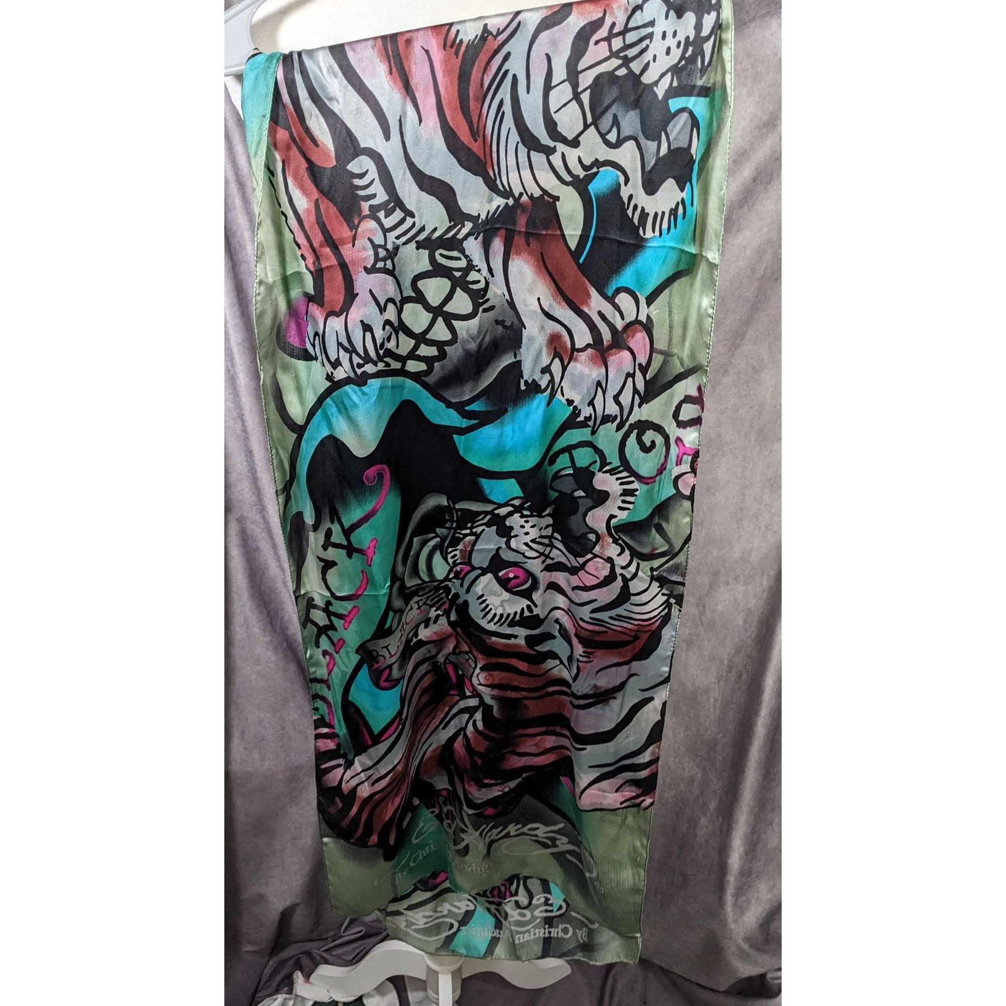 Christian Audigier × Ed Hardy Ed Hardy X Christian Audigier Tiger Scarf Size ONE SIZE - 9 Thumbnail