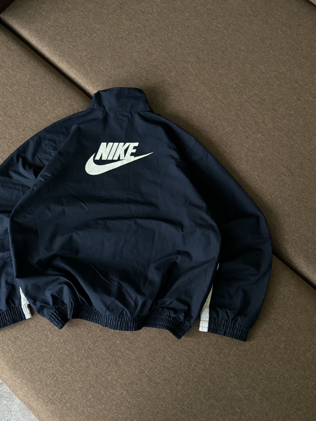 Nike × Vintage Vintage Nike Y2K oversized big logo nylon jacket hoodie Size US M / EU 48-50 / 2 - 4 Thumbnail