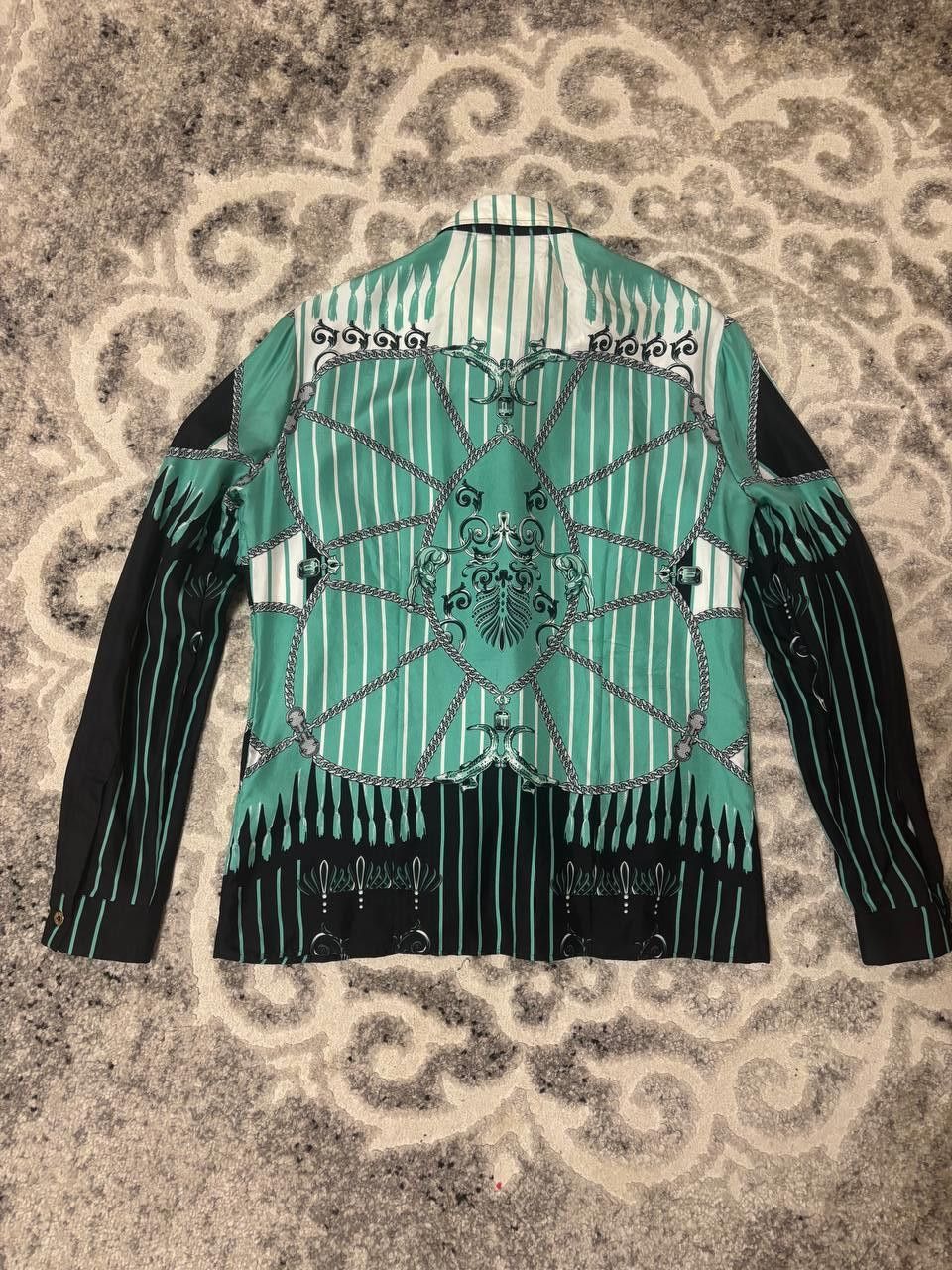 Versace Gianni Versace Collection 100% Silk Baroque Shirt Portugal Size M / US 6-8 / IT 42-44 - 8 Thumbnail