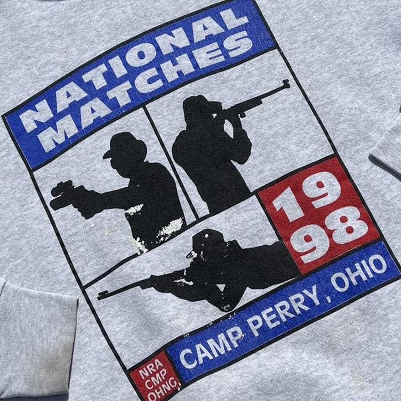 Fruit Of The Loom × Vintage Vintage 90s FOTL National Matches Camp Shooting Sweatshirt Size US XL / EU 56 / 4 - 3 Thumbnail
