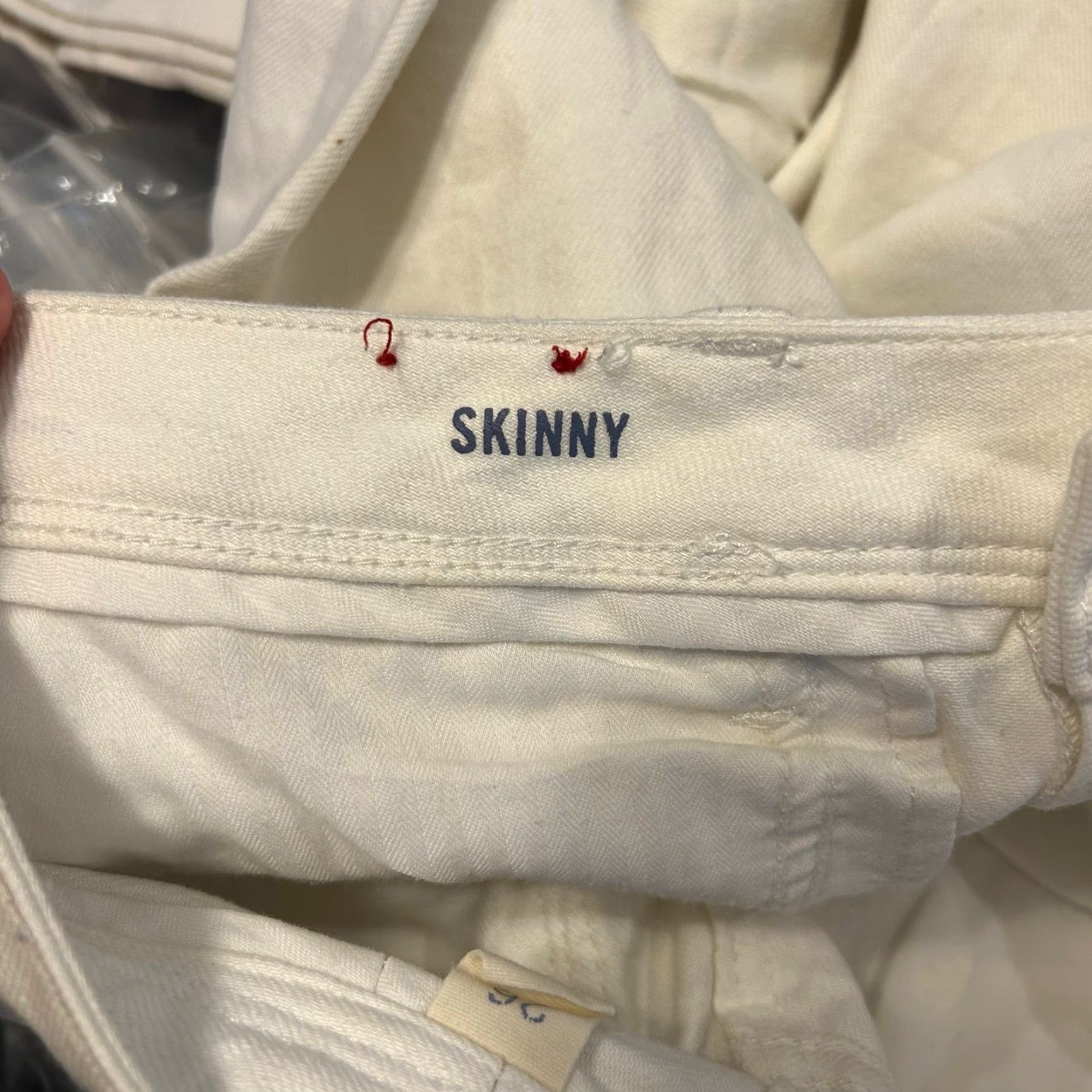 Banana Republic Banana Republic Jeans White Denim Mid Rise Skinny Stretch 26 Pants Womens Regular 28" Inseam 5-Pocket Solid Cotton Blend Spandex Skinny Size 28" / US 6 / IT 42 - 5 Thumbnail