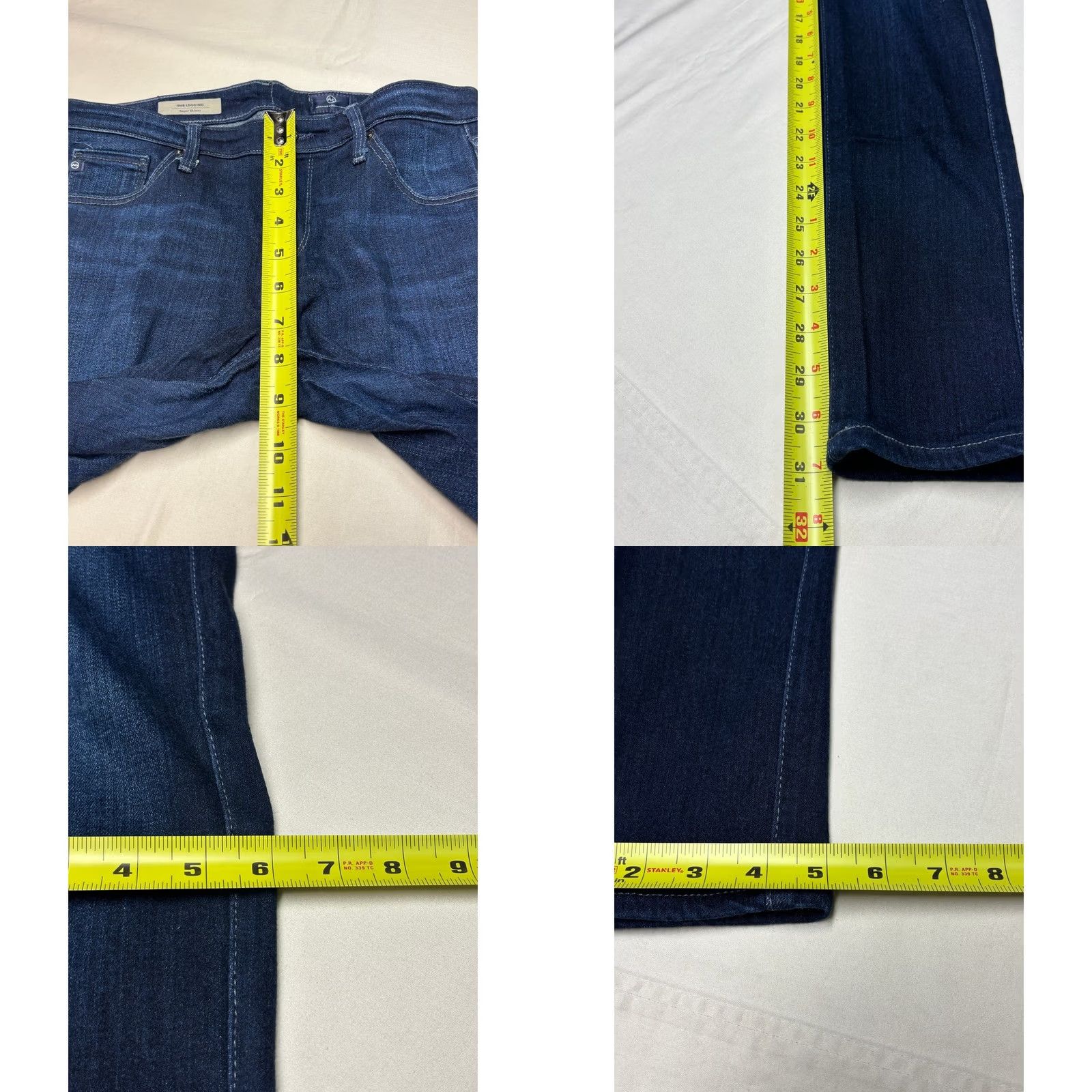 Vintage AG Adriano Goldschmied The Legging Super Skinny Jeans Indigo Blue 27R x L31 USA Women's Jeans Slim Stretch Pockets 5-Pocket Denim Baggy? Size 27" / US 4 / IT 40 - 9 Thumbnail