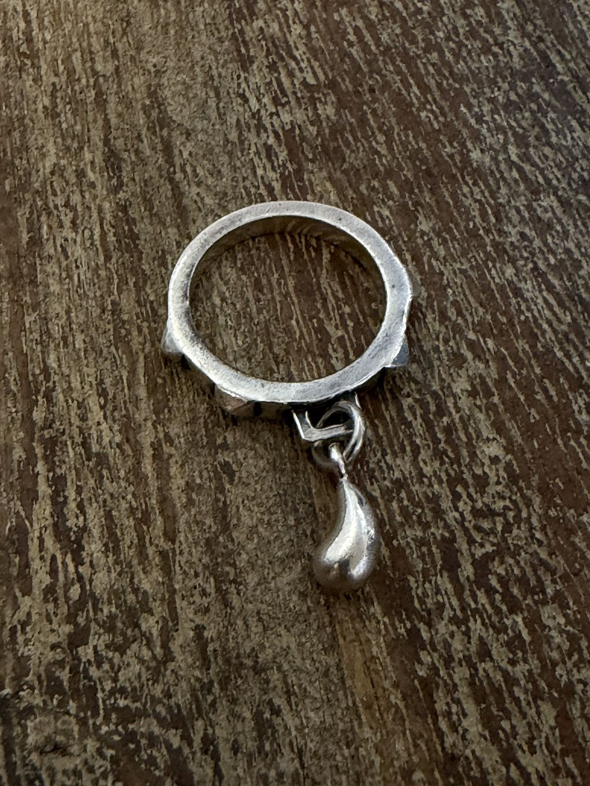 Number (N)ine Tear Drop Studded Ring Size ONE SIZE - 1 Thumbnail