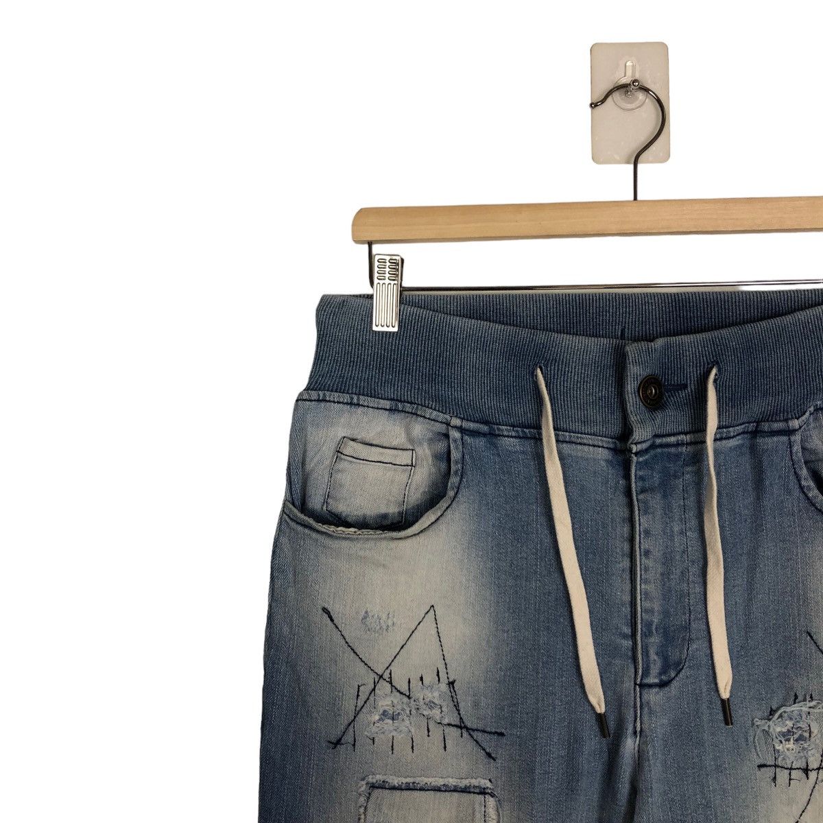 Hysteric Glamour ☄️RARE PATCH WORK JOGGER JEANS PANTS HYSTERIC GLAMOUR JAPAN Size US 30 / EU 46 - 5 Thumbnail