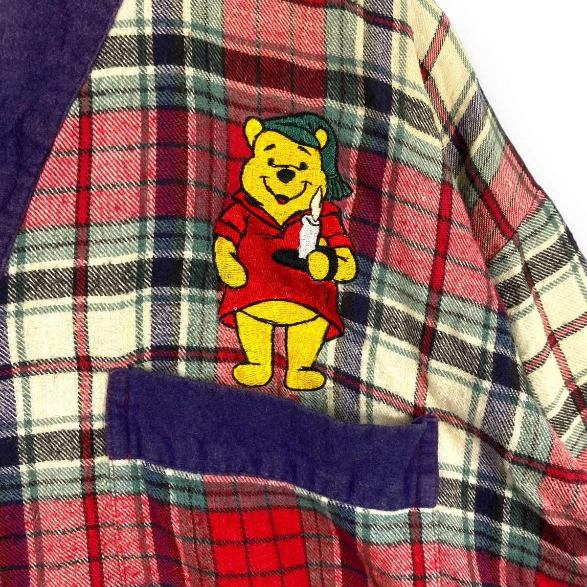Disney Vintage DISNEY WINNIE THE POOH Plaid Checks Flannel Tee Size 3XL / US 20-22 - 3 Thumbnail