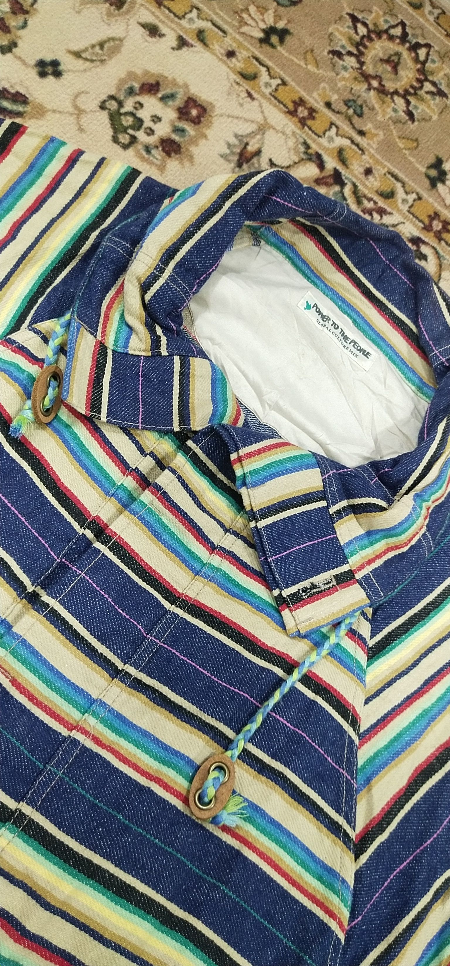 Japanese Brand Final Drop Power To The People Global Culture Mix Jacket Size US M / EU 48-50 / 2 - 10 Thumbnail