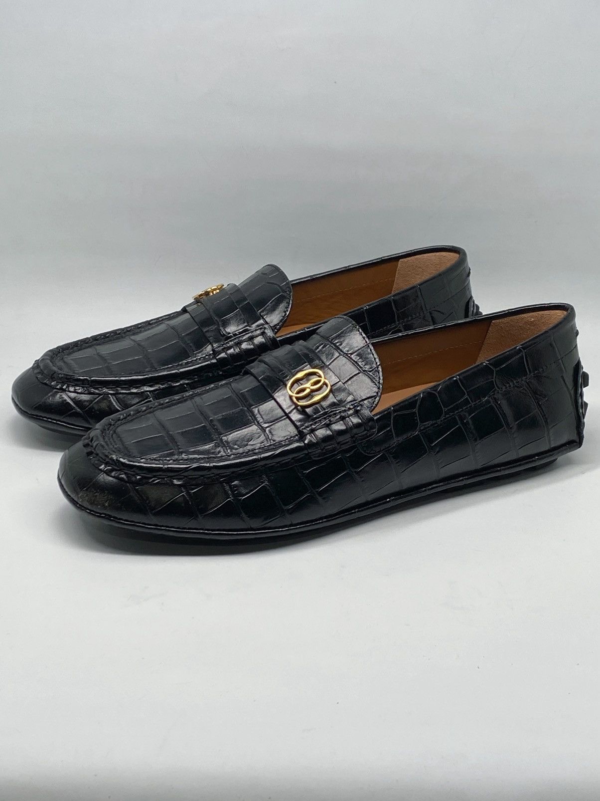 Bally Bally Keeper Croc-Embossed Leather Driving Loafers size 8.5 Size US 8.5 / EU 41-42 - 1 Thumbnail