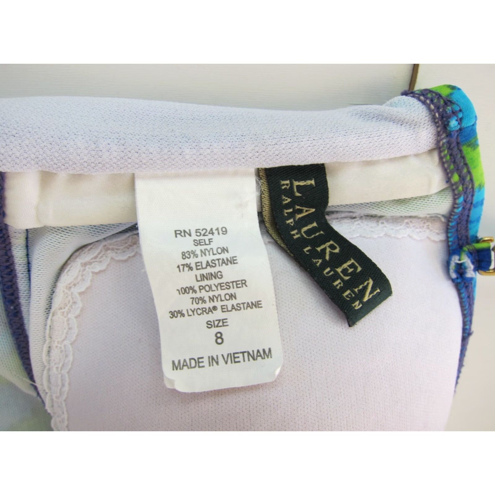Ralph Lauren Ralph Lauren Green Label Blue Built In Bra Halter Tankini Swim Top Women Size 8 Size M / US 6-8 / IT 42-44 - 3 Thumbnail