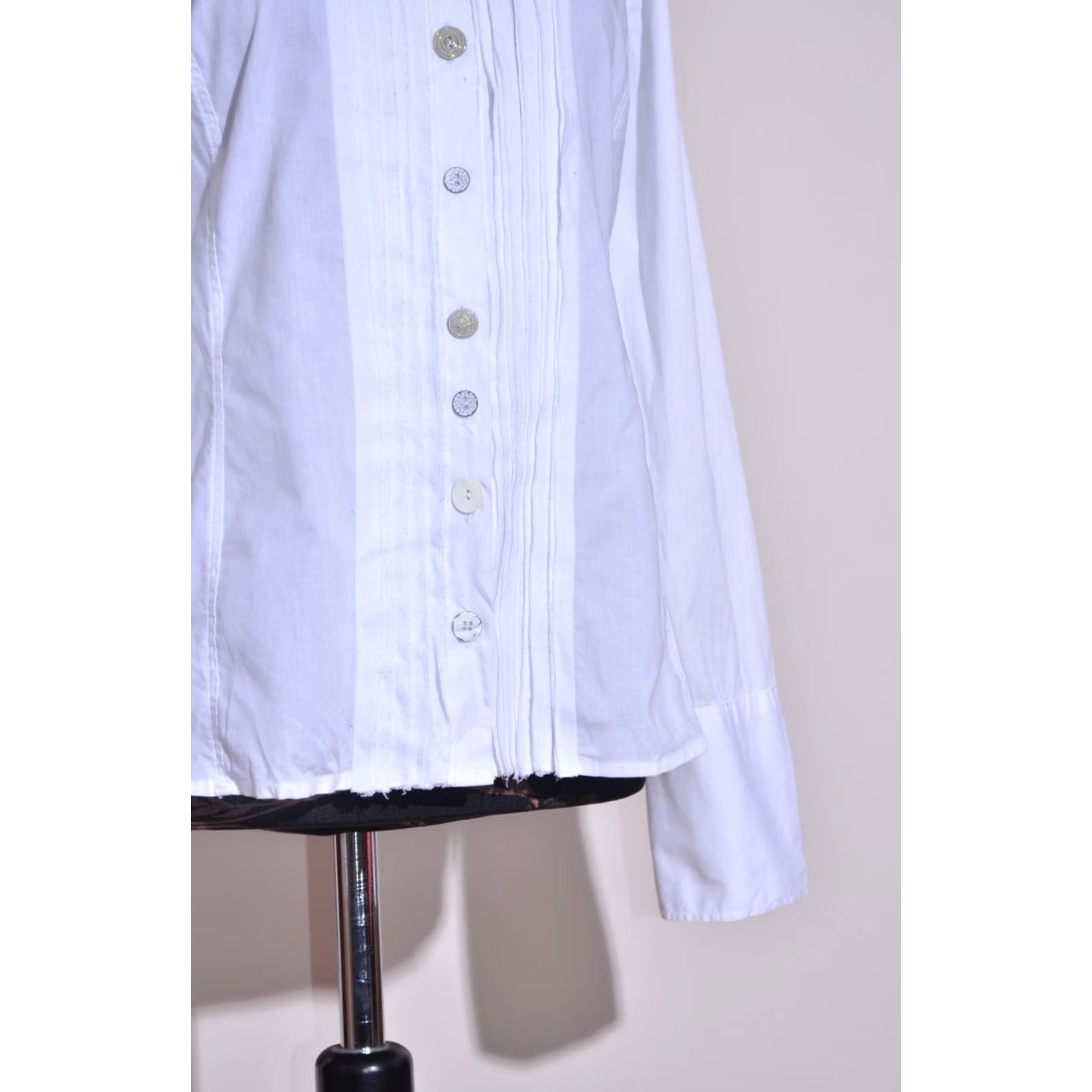 Vintage Bottega by Elisa Cavaletti Women's White Shirt Blouse Button Down Size L Size L / US 10 / IT 46 - 4 Thumbnail