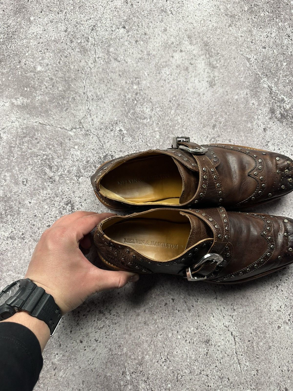 Japanese Brand Vintage Y2K Leather Shoes Japanese Style Avant Garde Metal Size US 8 / EU 41 - 13 Thumbnail