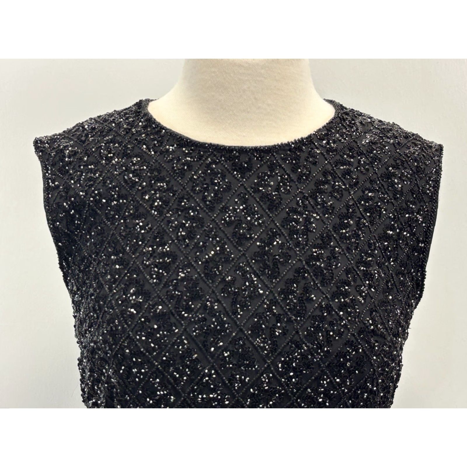 Vintage VINTAGE Royal Beaded Shirt Women’s Size 12 Black Silk Formal 1960s Evening Size XL / US 12-14 / IT 48-50 - 5 Thumbnail