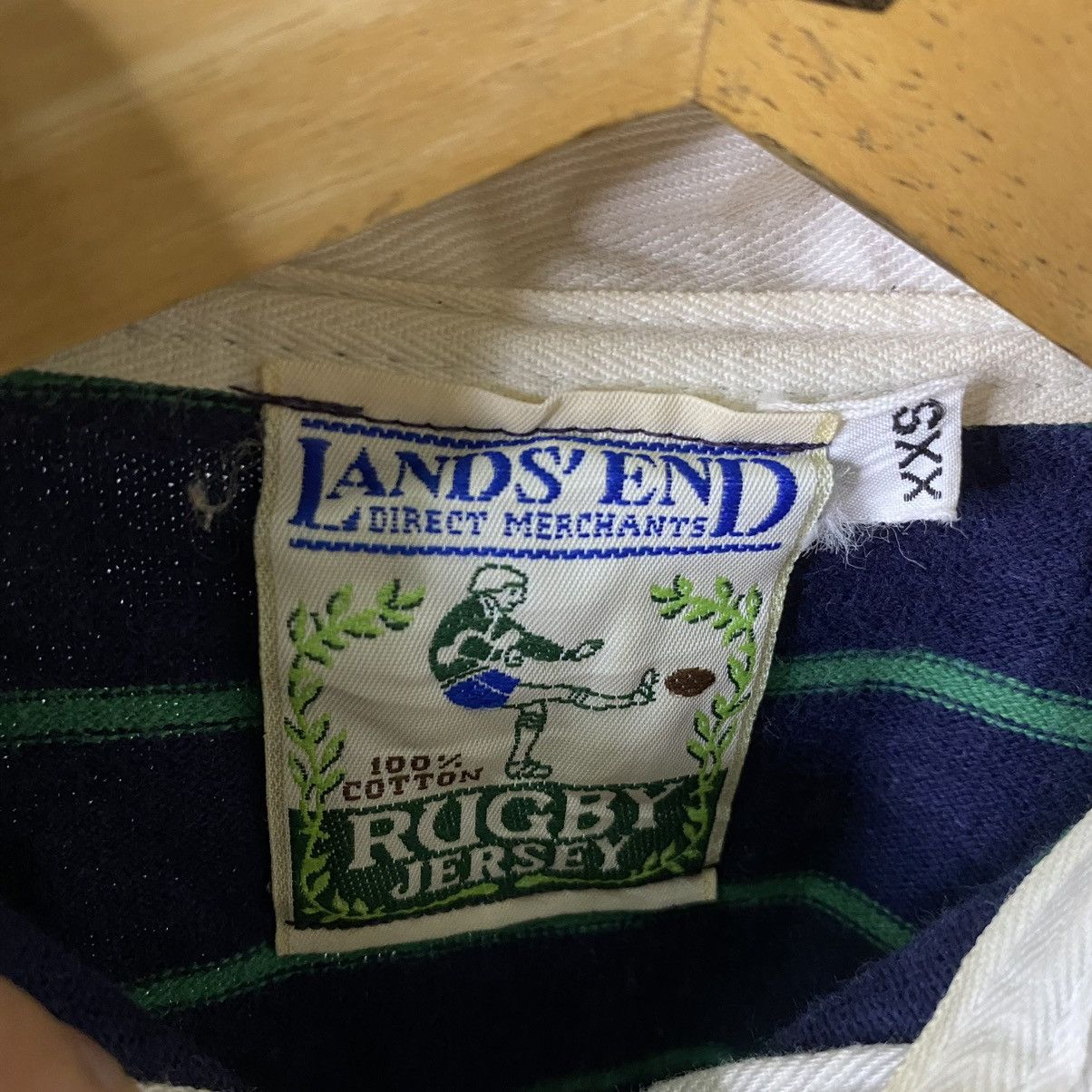Vintage Vintage 1990s Lands End Rugby Jersey Size US XXS / EU 40 - 3 Thumbnail