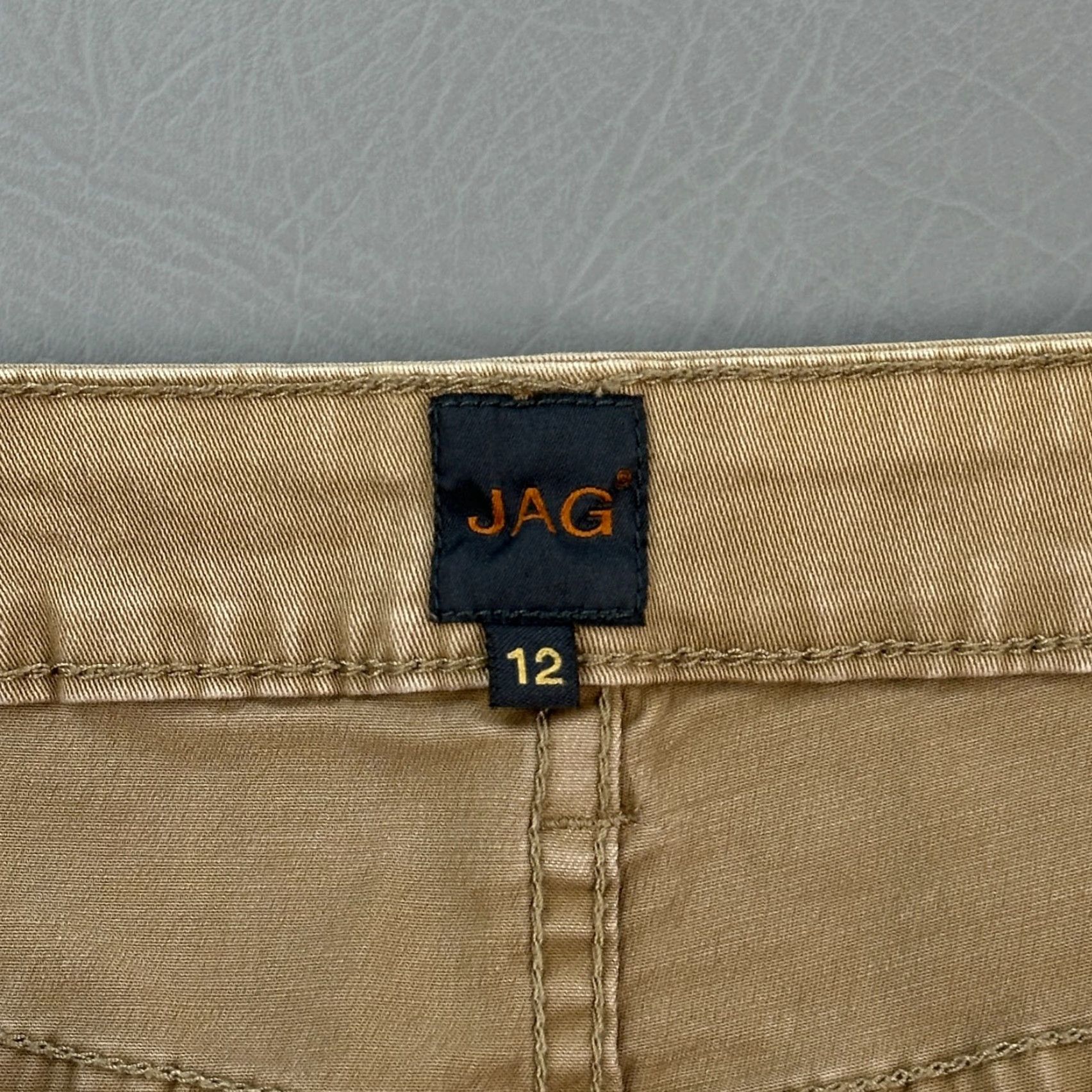 Vintage JAG Pants Women's 32x30 Tan Mid Rise Straight Leg Stretch Outdoor Casual Size 34" / US 12 / IT 48 - 7 Thumbnail