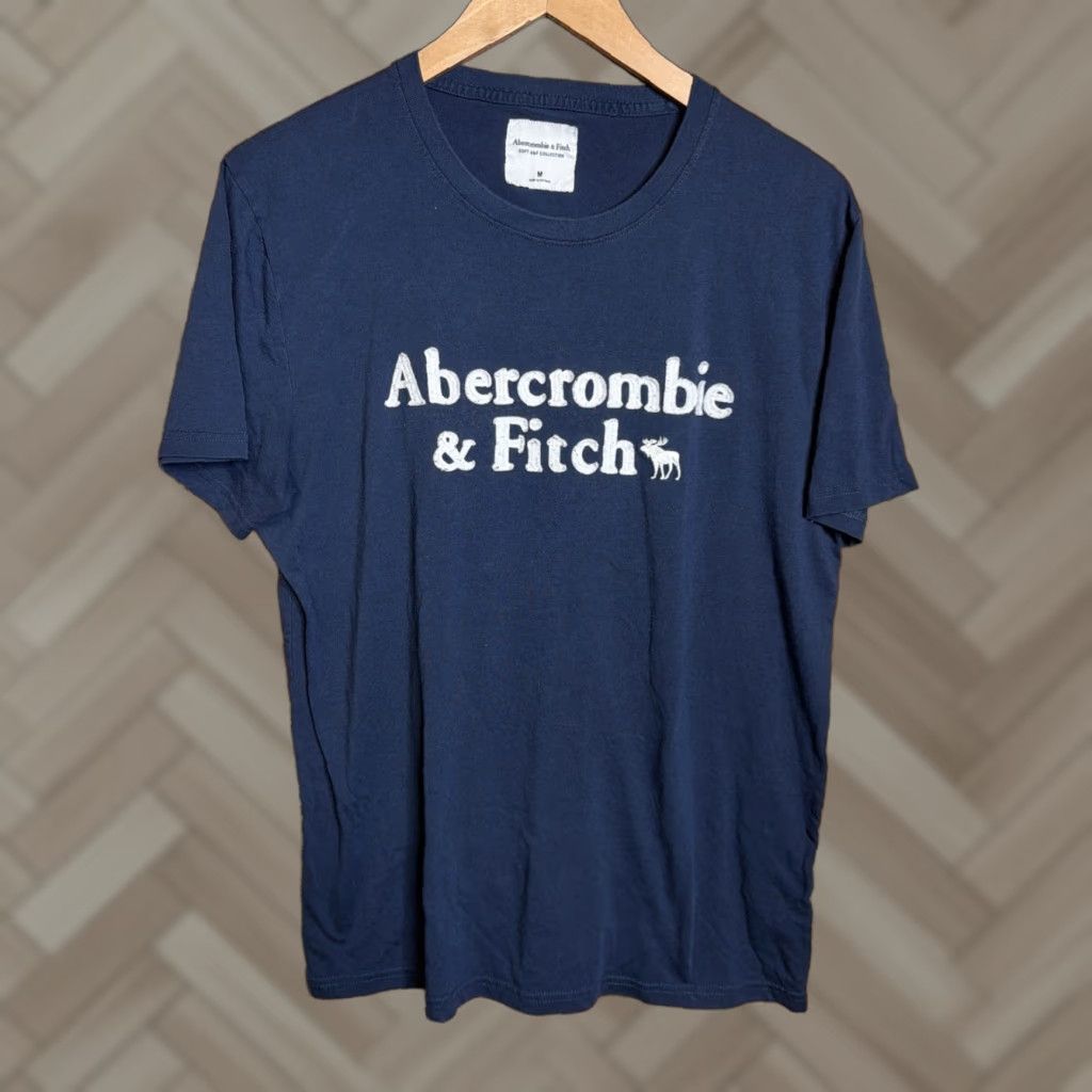 Abercrombie & Fitch VINTAGE Abercrombie & Fitch Shirt Mens M Blue Muscle Fit y2k 2000s Skater Short Sleeve Crew Neck T-Shirt Cotton Size US M / EU 48-50 / 2 - 1 Thumbnail
