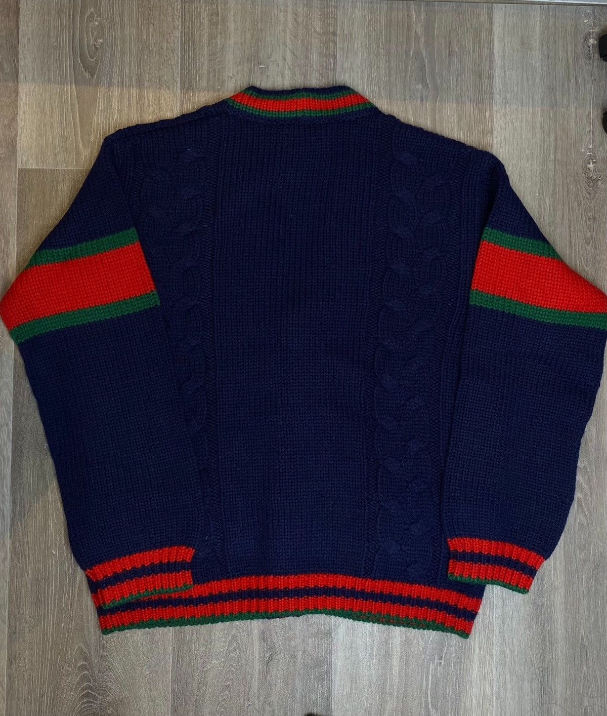 Gucci Gucci Navy Cable Knit Cardigan Size US S / EU 44-46 / 1 - 3 Thumbnail