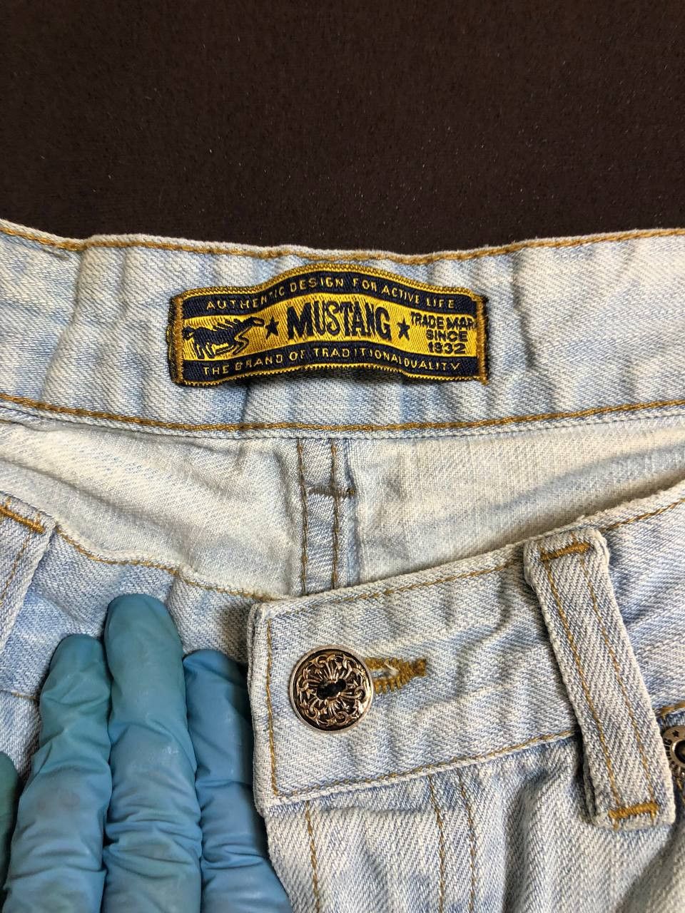 Mustang Men's Vintage MUSTANG Bootcut Button Fly Blue Jeans Size US 32 / EU 48 - 2 Thumbnail