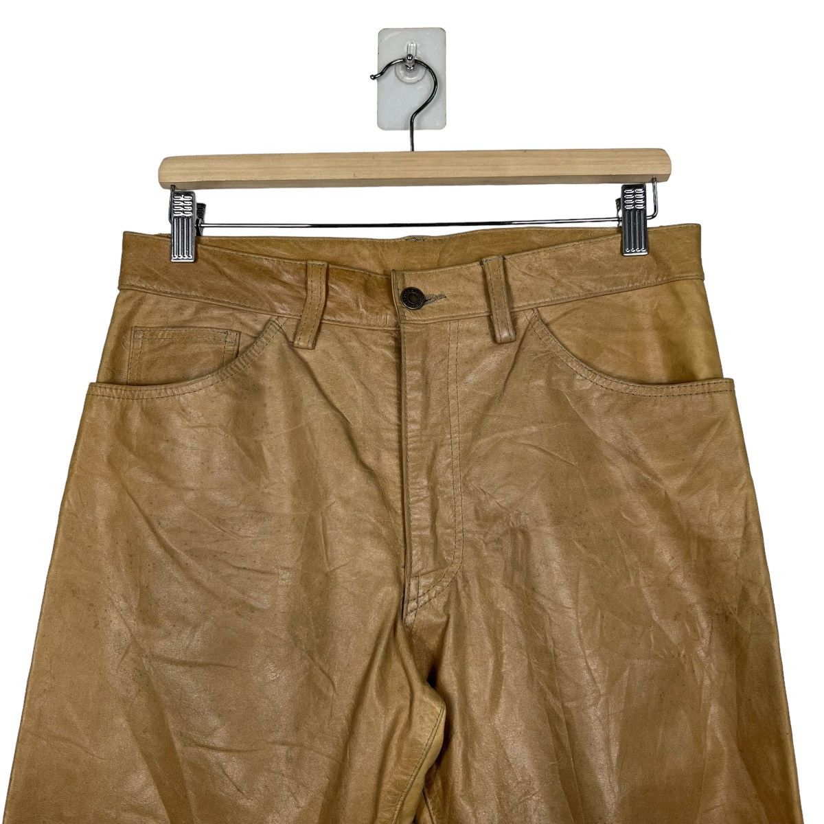 Japanese Brand 🔥 JUN MEN LEATHER TROUSER MOTO Size US 32 / EU 48 - 4 Thumbnail
