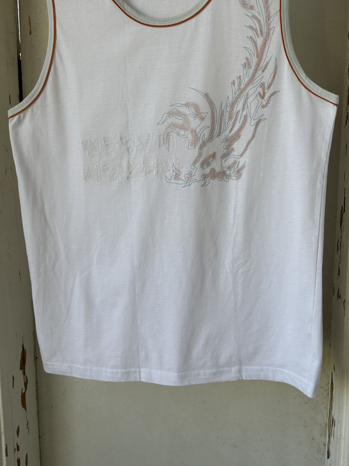 Japanese Brand × Vintage Y2K Vintage Dragon Print White Top Size US L / EU 52-54 / 3 - 4 Thumbnail