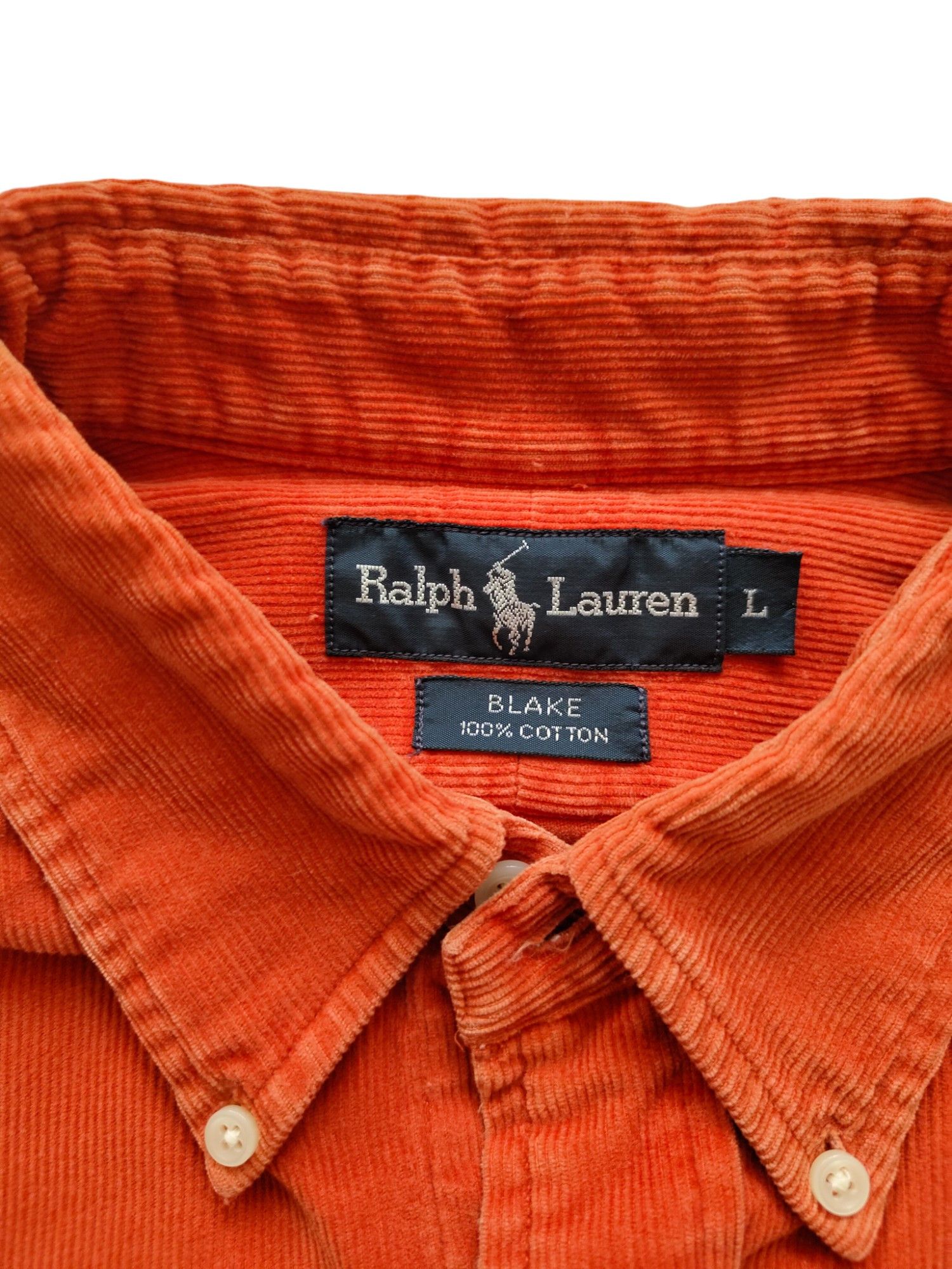 Ralph Lauren Ralph Lauren Orange Corduroy Shirt Size US L / EU 52-54 / 3 - 4 Thumbnail